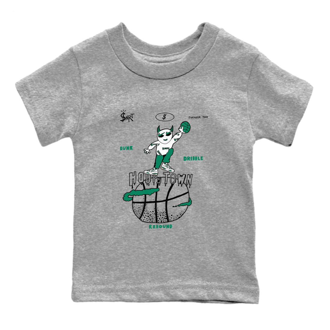 Hoops Town snkmatch Tees Kids - Air Jordan 4 Oxidized Green