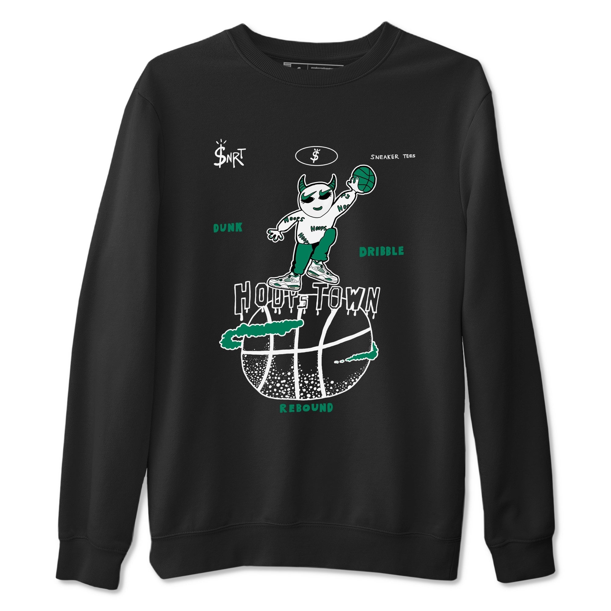 Hoops Town snkmatch Tees - Air Jordan 4 Oxidized Green