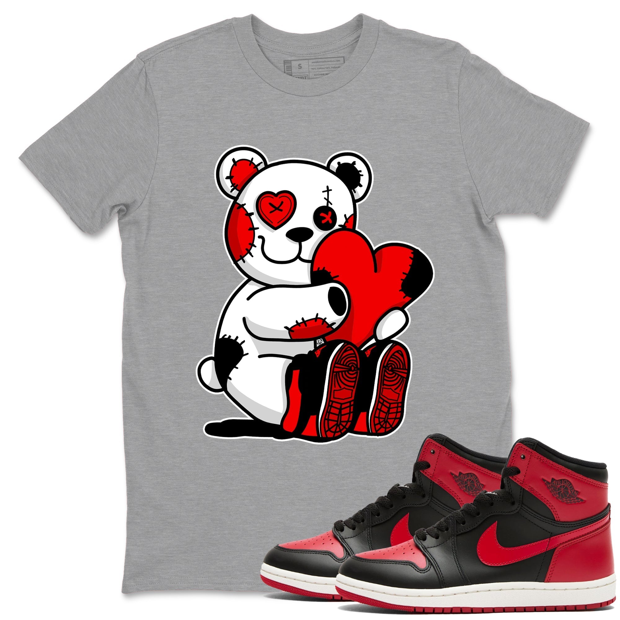 Hugging Bear snkmatch Tees - Air Jordan 1 '85 Bred