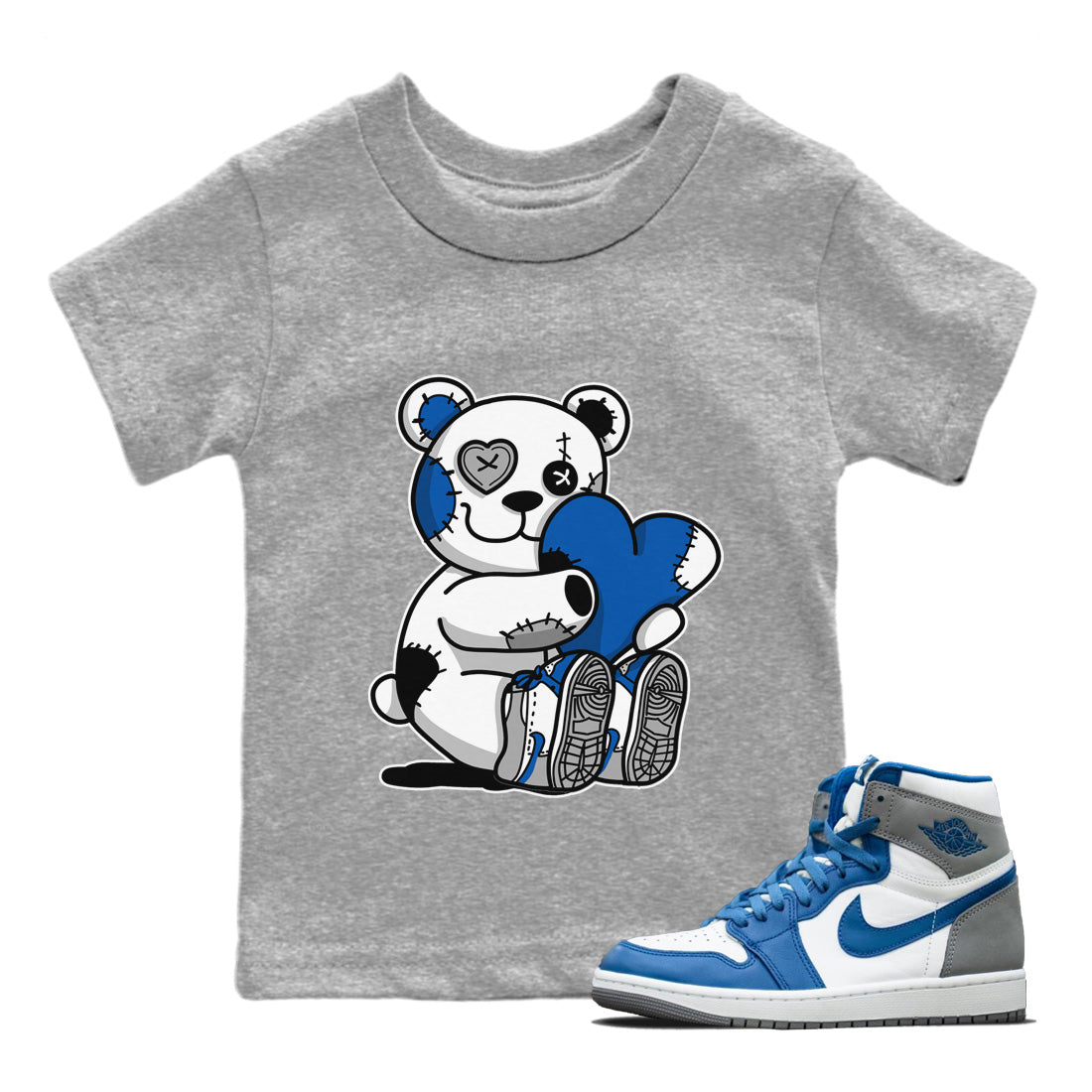 Hugging Bear Kids Tops - Air Jordan 1 True Blue