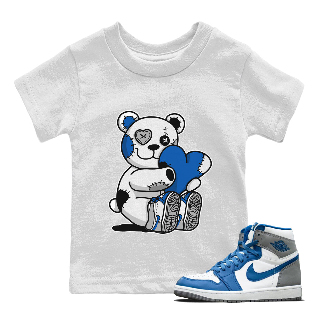 Hugging Bear Kids Tops - Air Jordan 1 True Blue