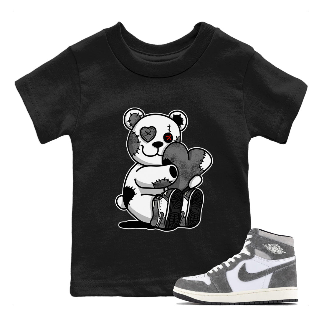 Hugging Bear Kids Tops - Air Jordan 1 Washed Heritage