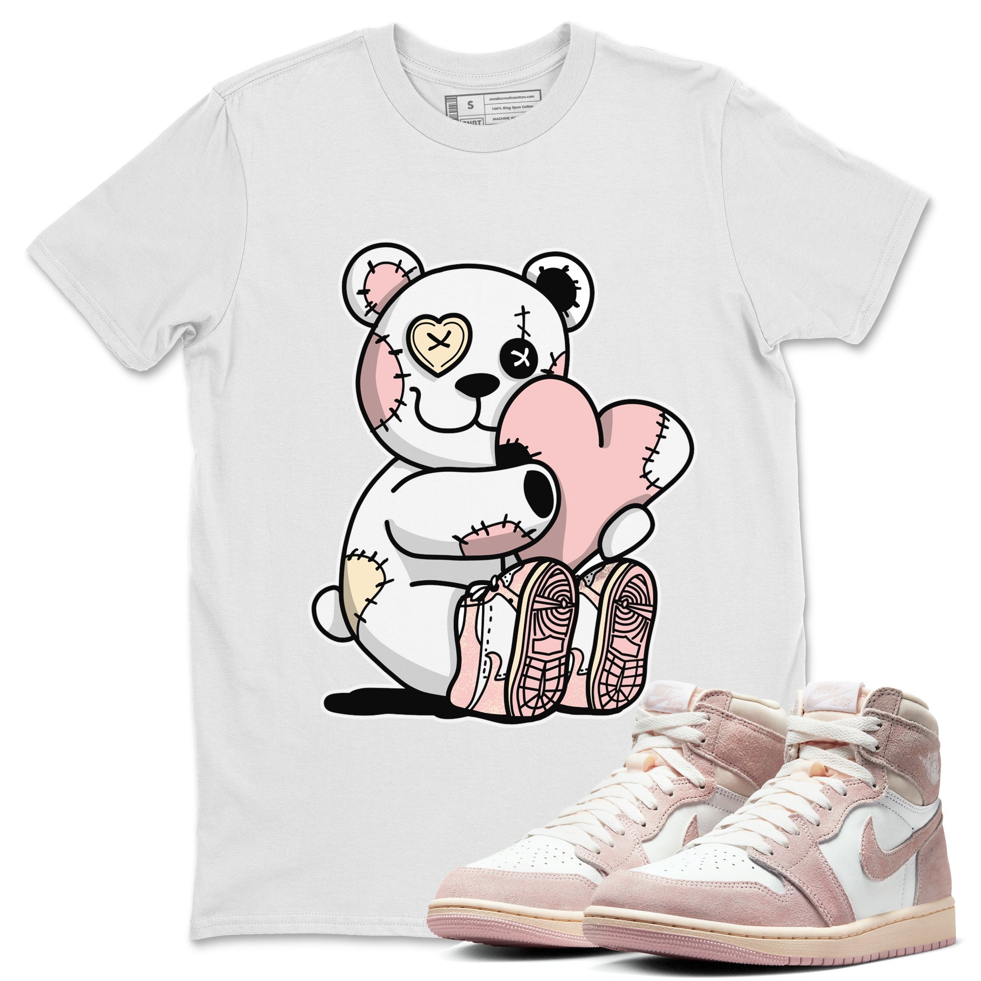 Hugging Bear Unisex Tops - Air Jordan 1 Washed Pink