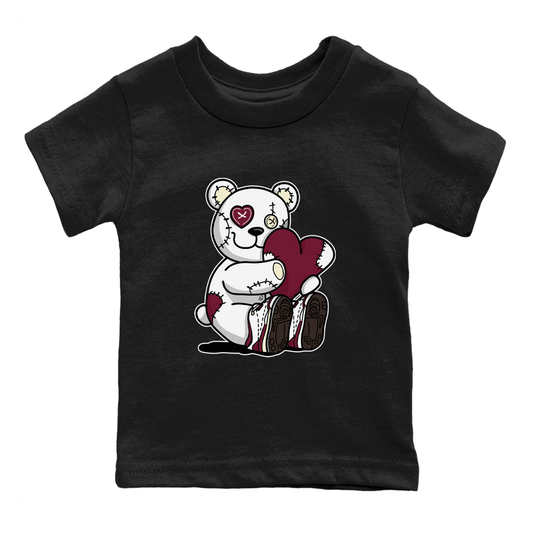 Hugging Bear snkmatch Tees Kids - Air Jordan 3 A Ma Maniere x Burgundy Crush