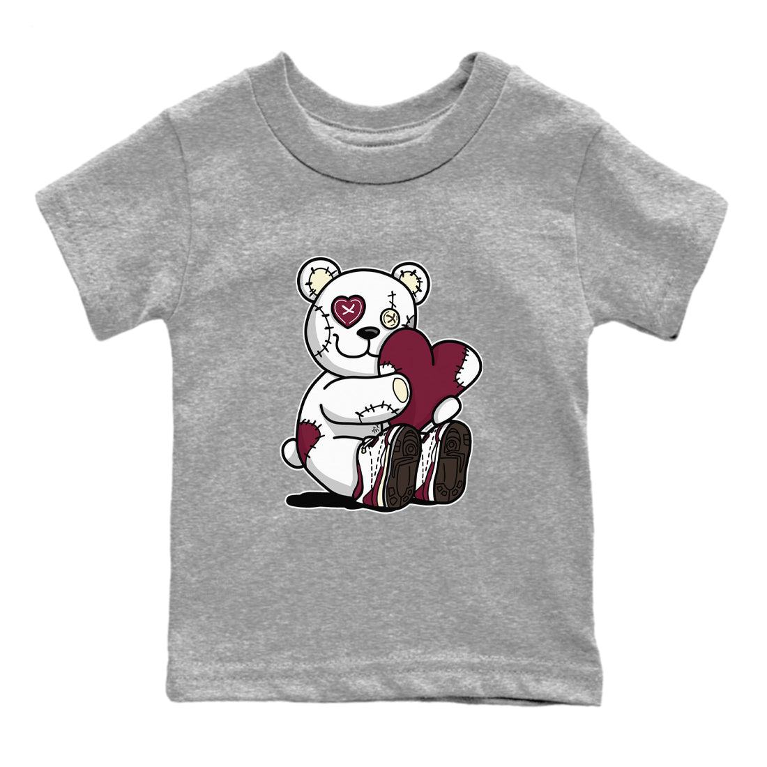 Hugging Bear snkmatch Tees Kids - Air Jordan 3 A Ma Maniere x Burgundy Crush