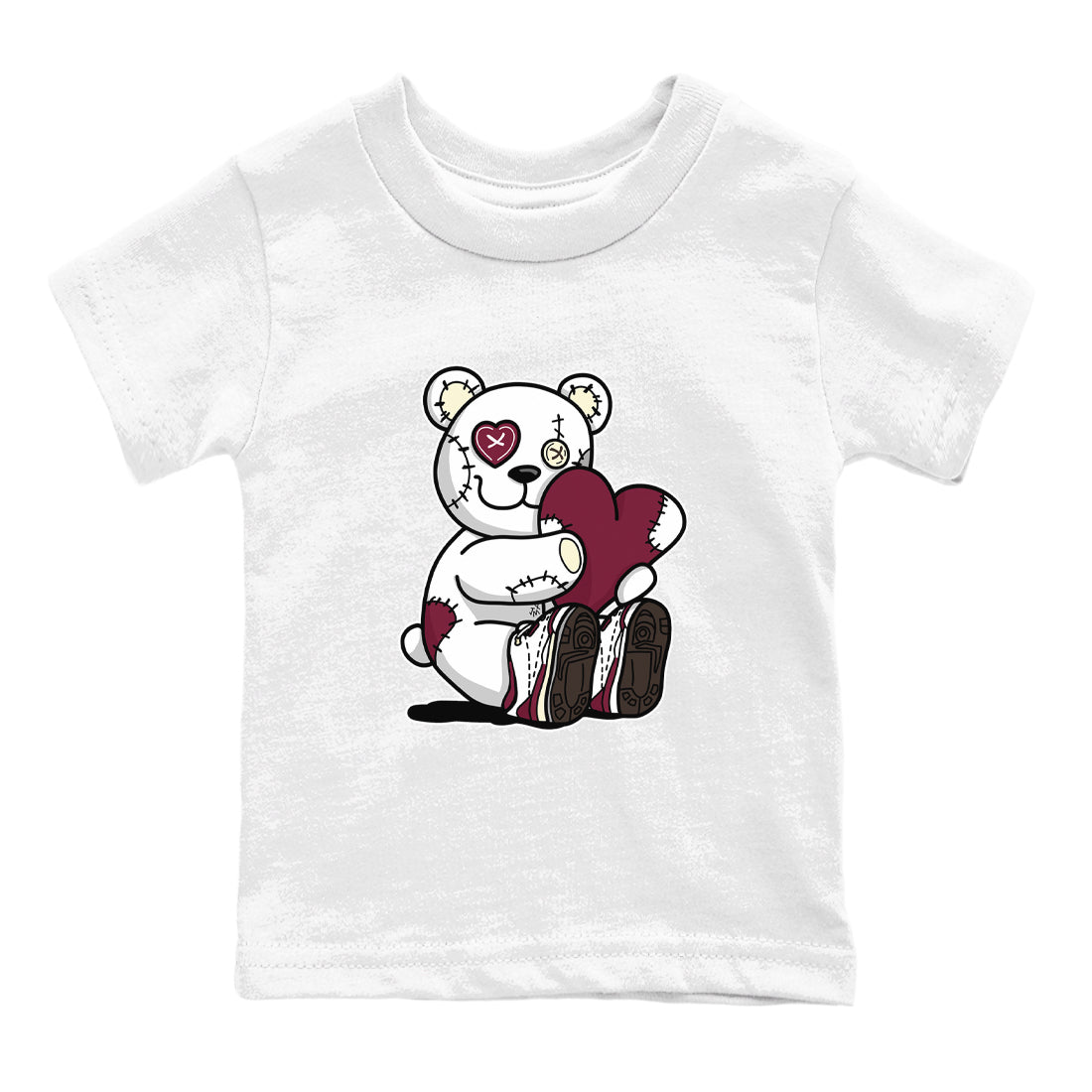 Hugging Bear snkmatch Tees Kids - Air Jordan 3 A Ma Maniere x Burgundy Crush