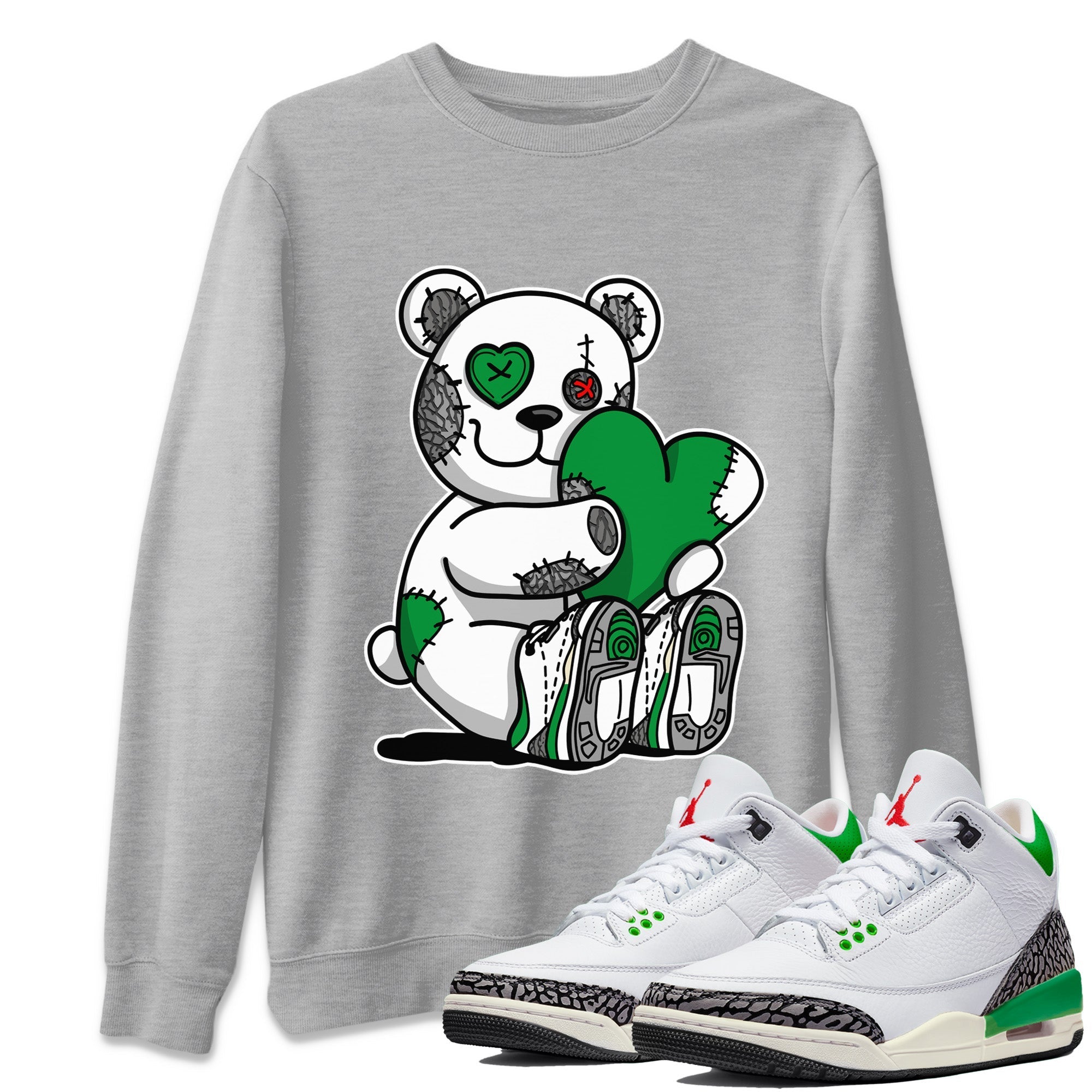 Hugging Bear Unisex Tops - Air Jordan 3 Lucky Green