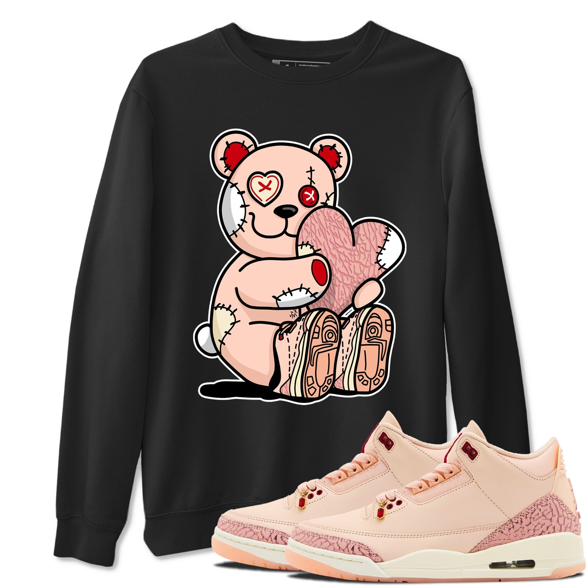 Hugging Bear snkmatch Tees - Air Jordan 3 Valentines Day