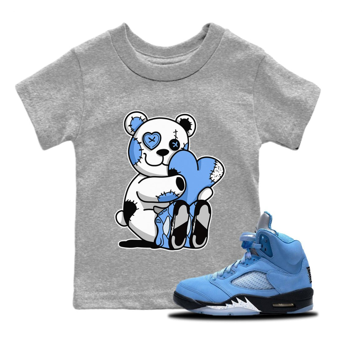 Hugging Bear Kids Tops - Air Jordan 5 UNC