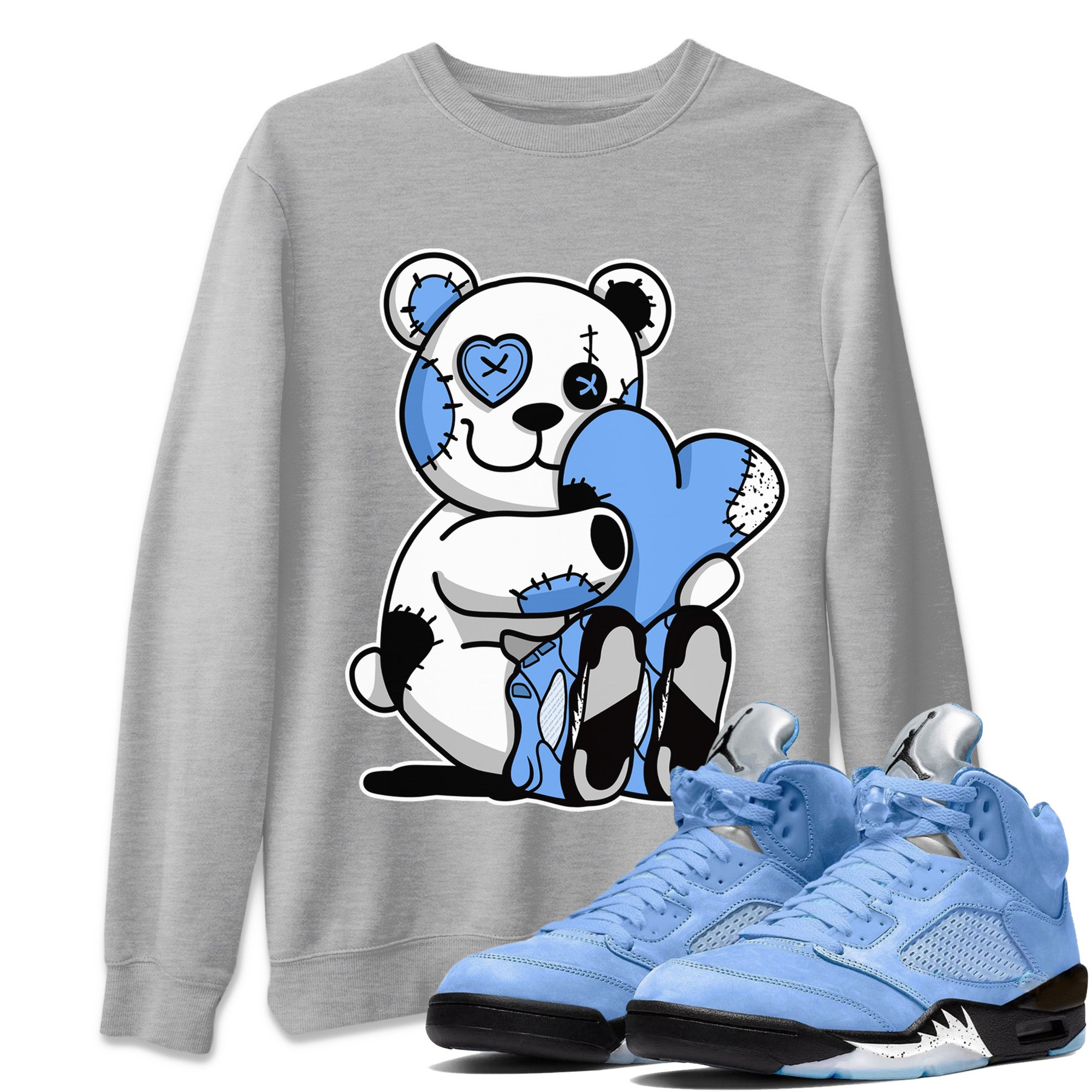 Hugging Bear Unisex Tops - Air Jordan 5 UNC