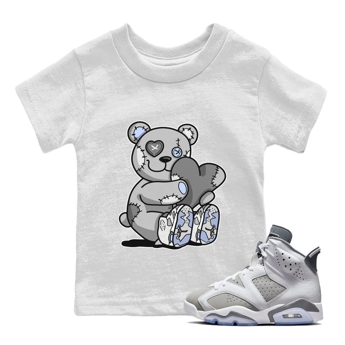 Hugging Bear Kids Tops - Air Jordan 6 Cool Grey