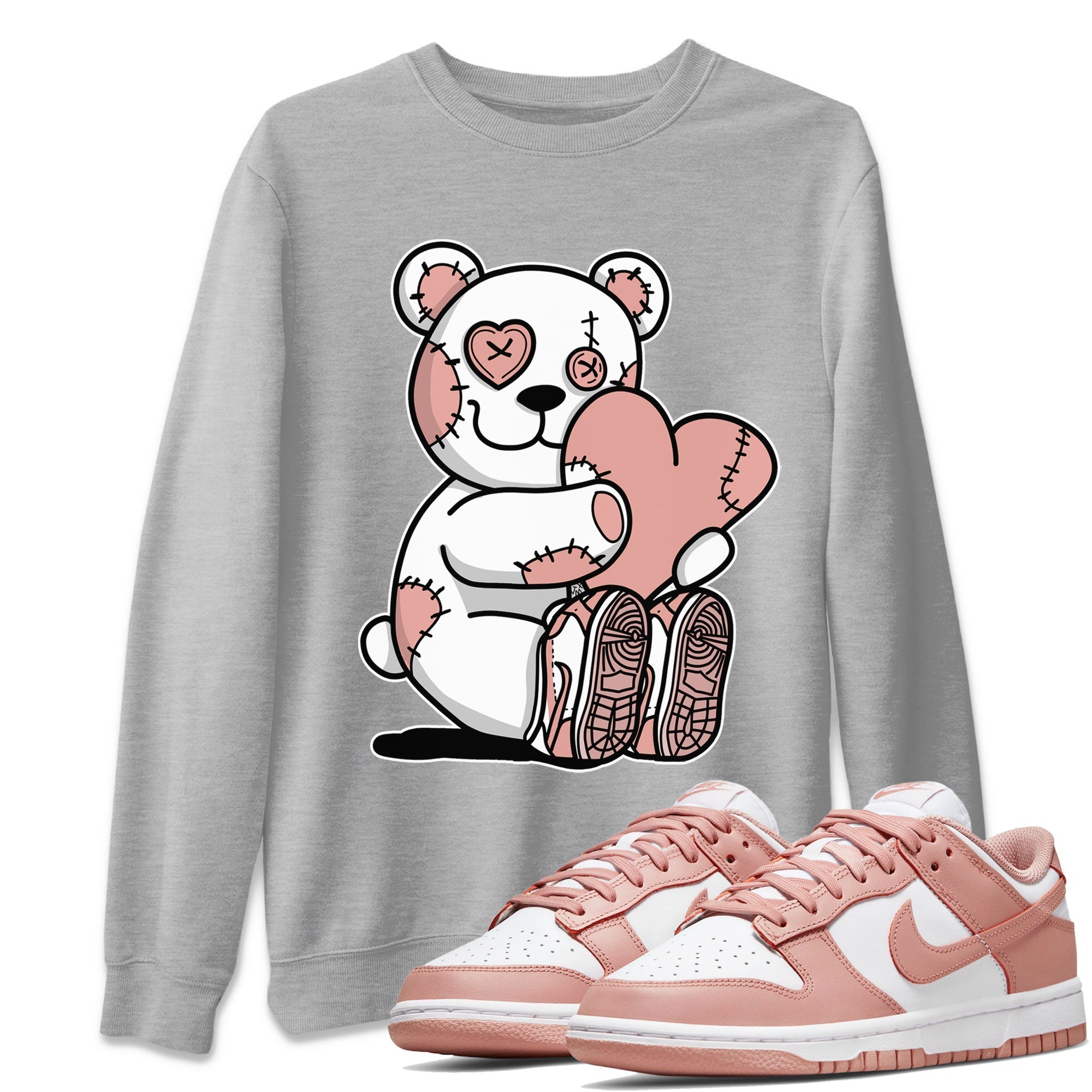 Hugging Bear snkmatch Tee - Dunk Rose Whisper