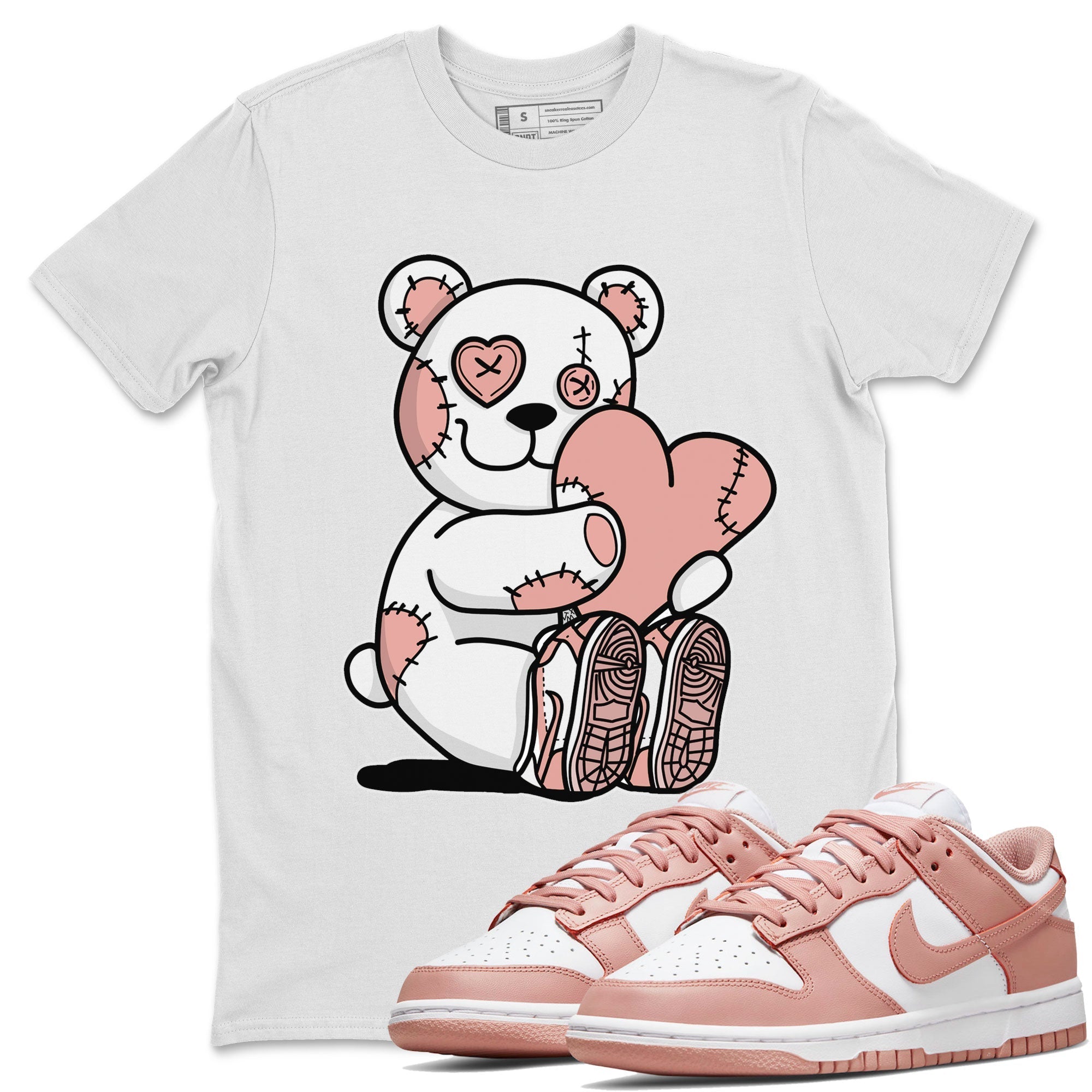 Hugging Bear snkmatch Tee - Dunk Rose Whisper