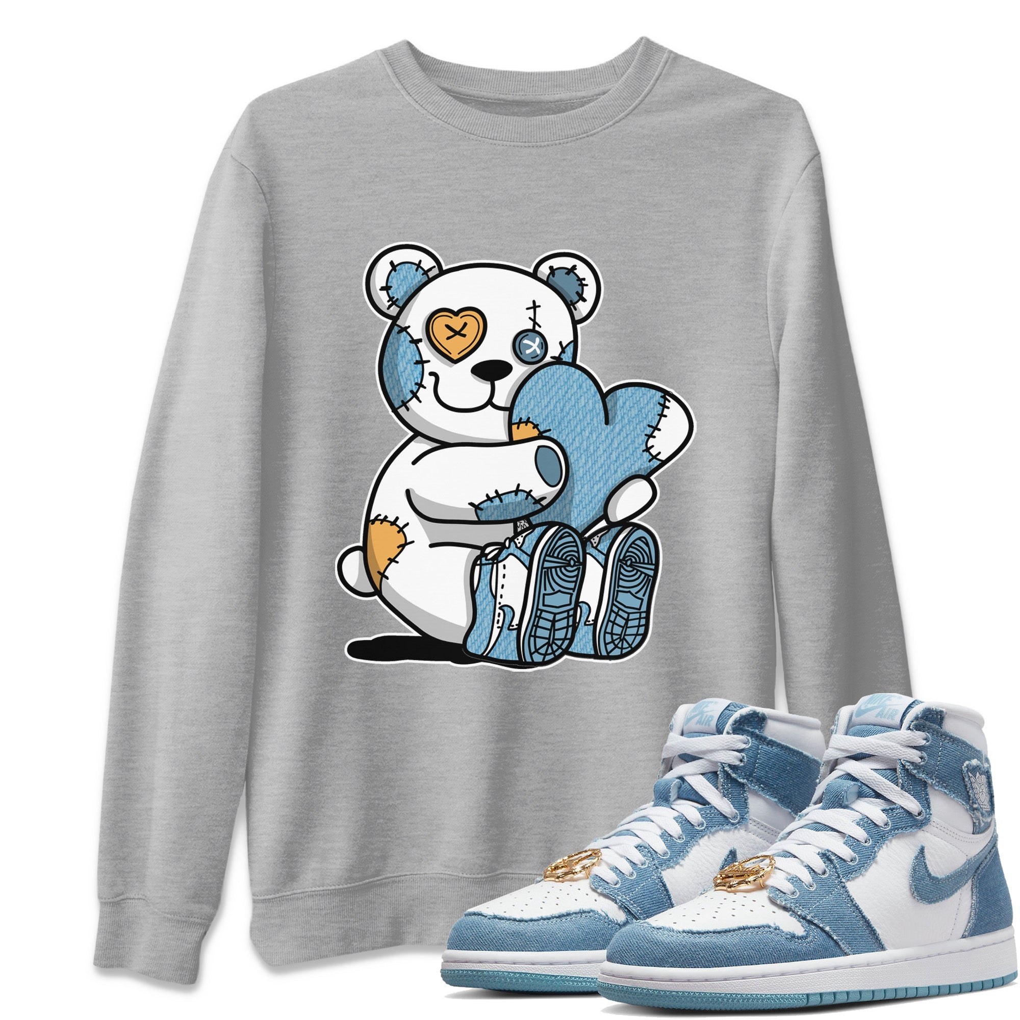 Hugging Bear Unisex Tops - Air Jordan 1 Denim
