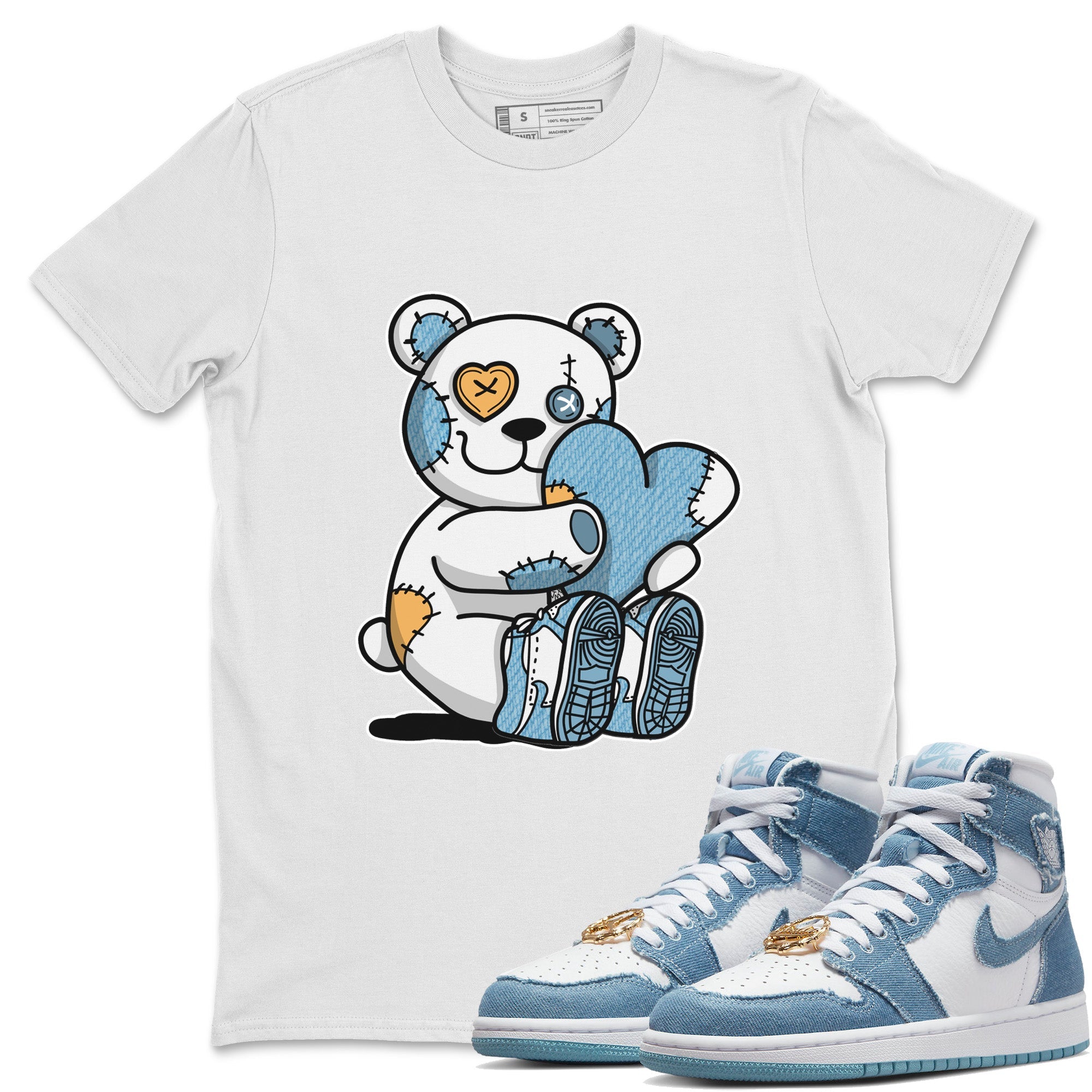 Hugging Bear Unisex Tops - Air Jordan 1 Denim