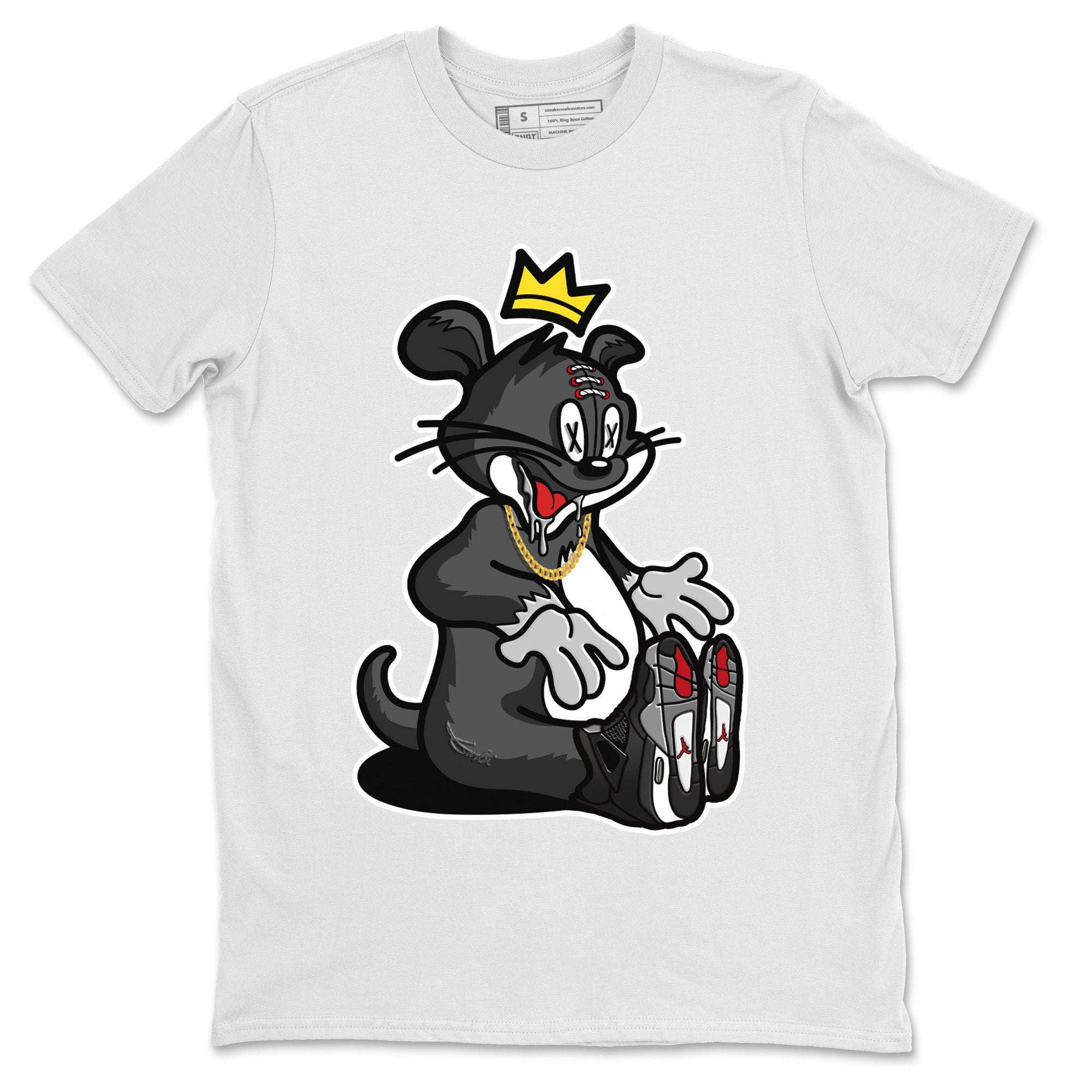 Hungry Cat Unisex Tops - Air Jordan 4 Black Canvas