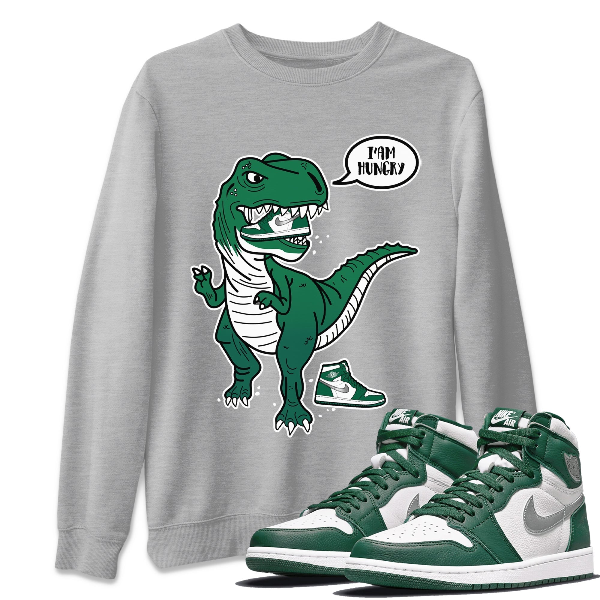 Hungry Dino Unisex Tops - Air Jordan 1 Gorge Green