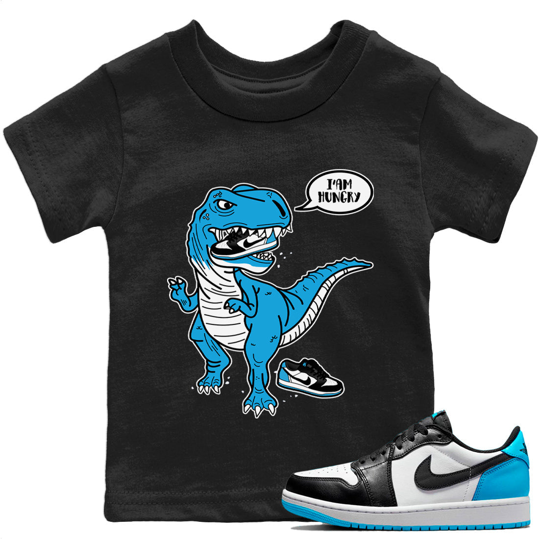 Hungry Dino Kids Tops - Air Jordan 1 Powder Blue
