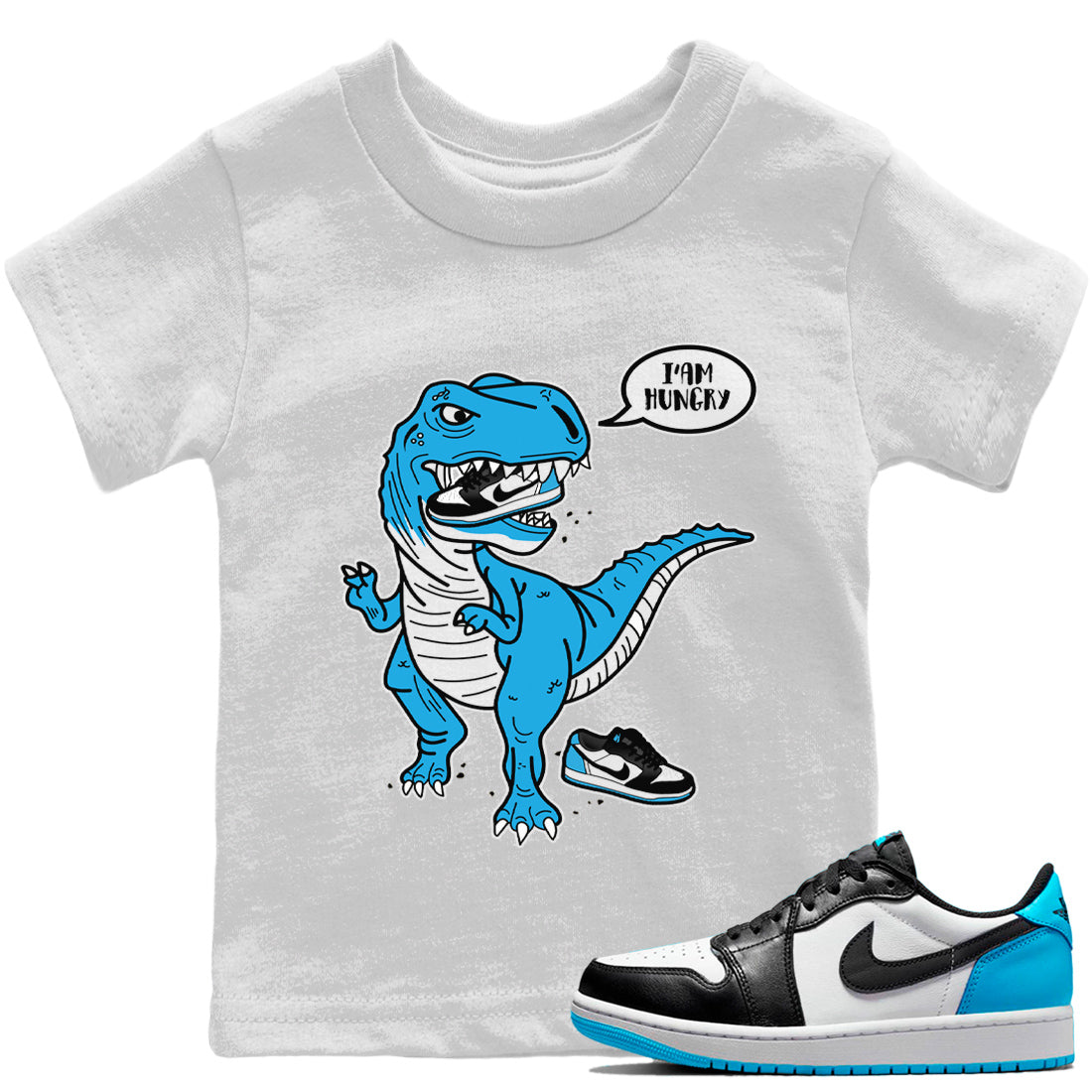 Hungry Dino Kids Tops - Air Jordan 1 Powder Blue