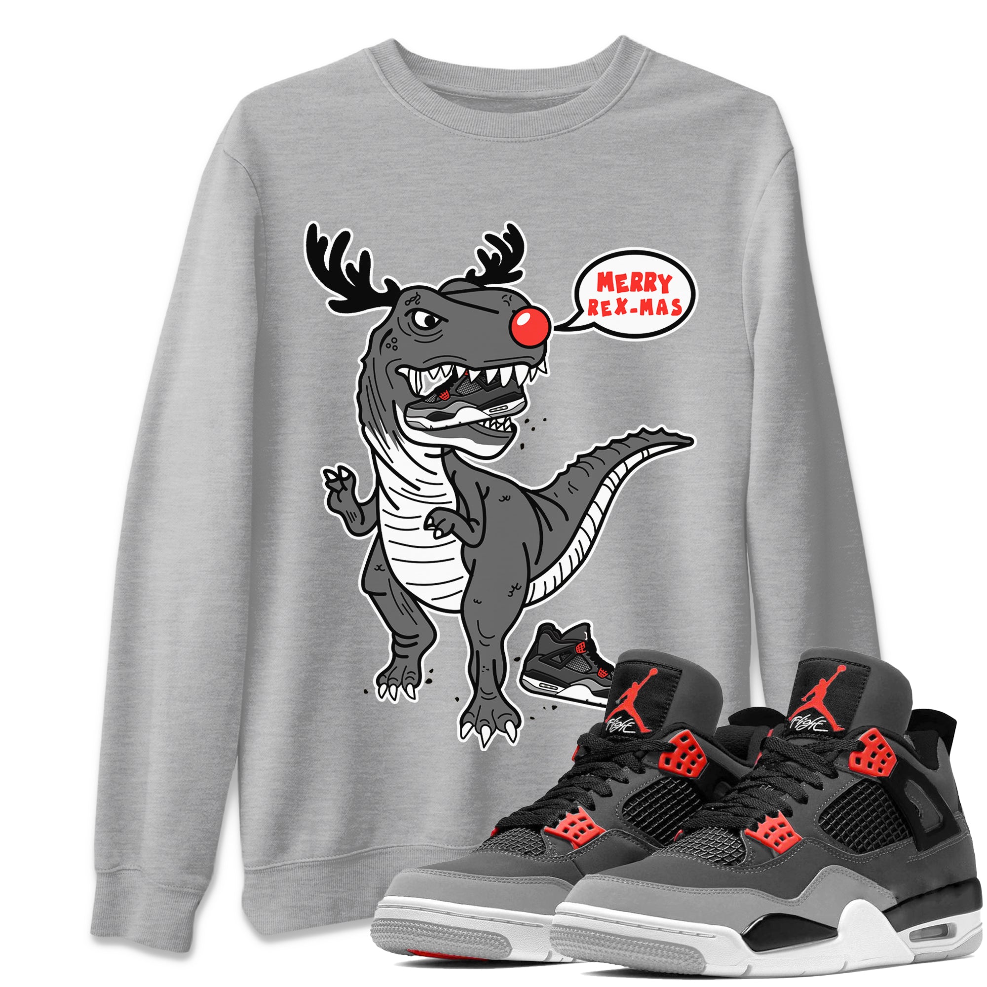 Hungry Dino Unisex Tops - Air Jordan 4 Infrared