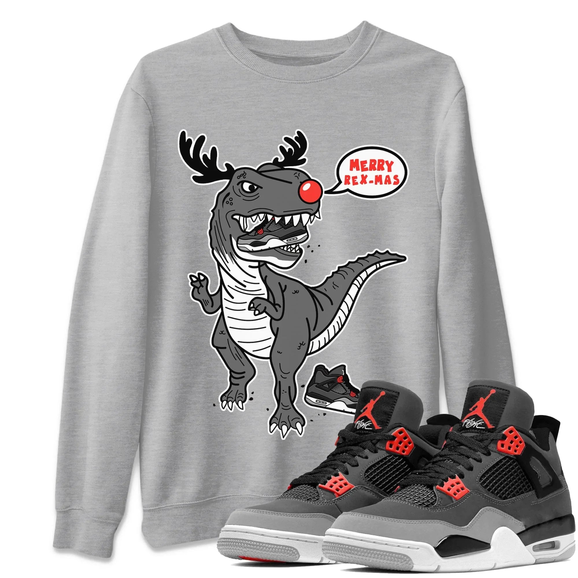 Hungry Dino Unisex Tops - Air Jordan 4 Infrared