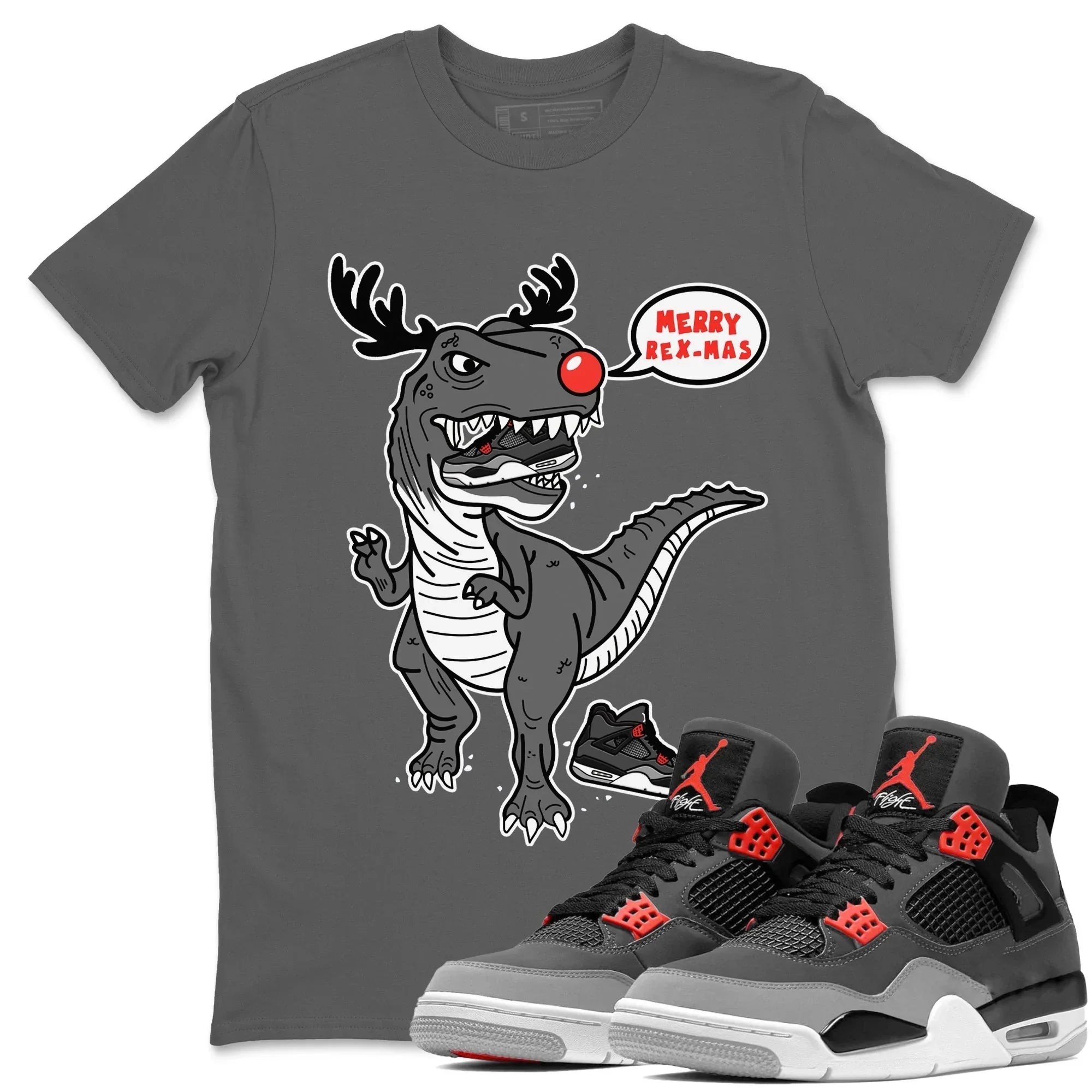 Hungry Dino Unisex Tops - Air Jordan 4 Infrared