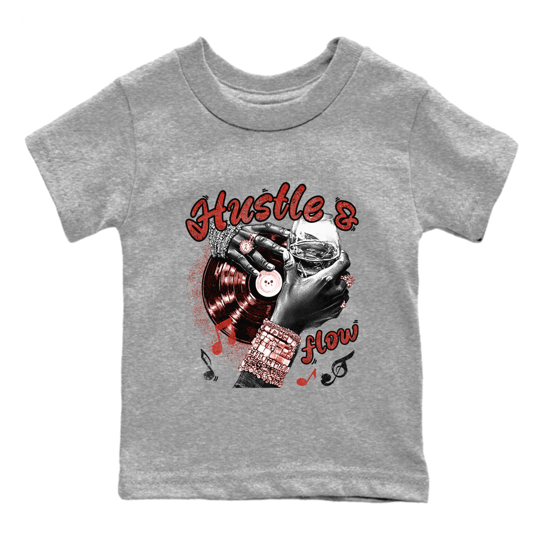 Hustle and Flow snkmatch Tees Kids - Air Jordan 4 Brick By Brick