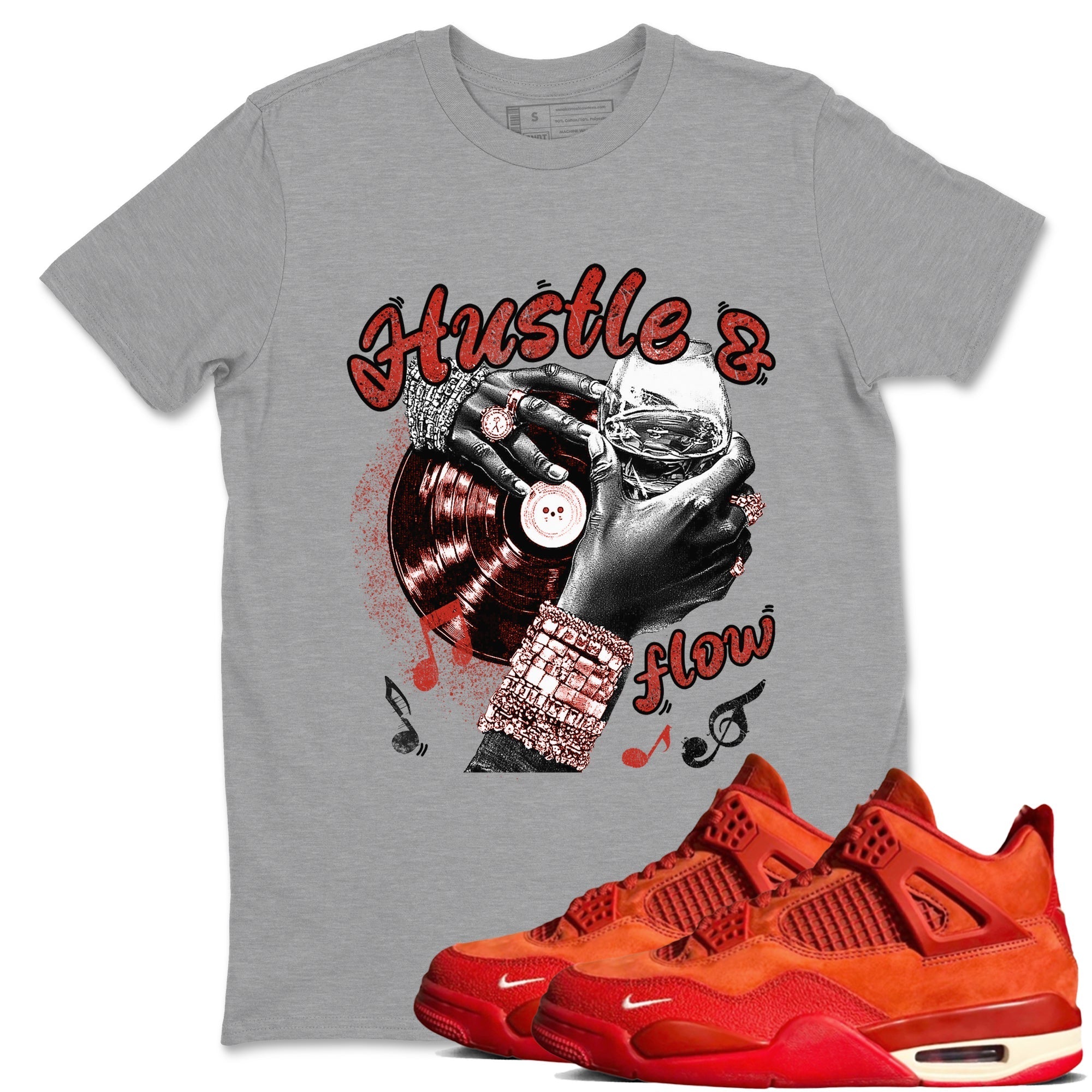 Hustle and Flow snkmatch Tees - Air Jordan 4 Brick By Brick