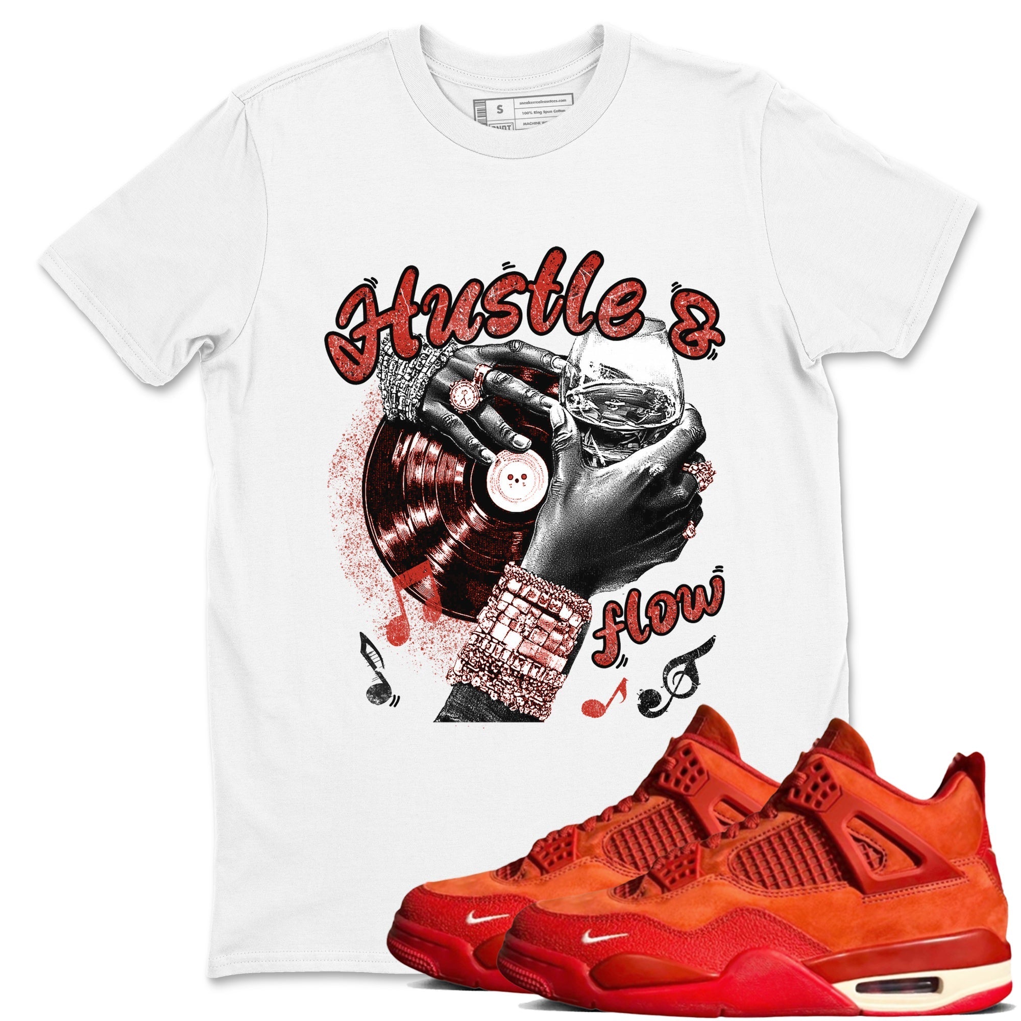 Hustle and Flow snkmatch Tees - Air Jordan 4 Brick By Brick