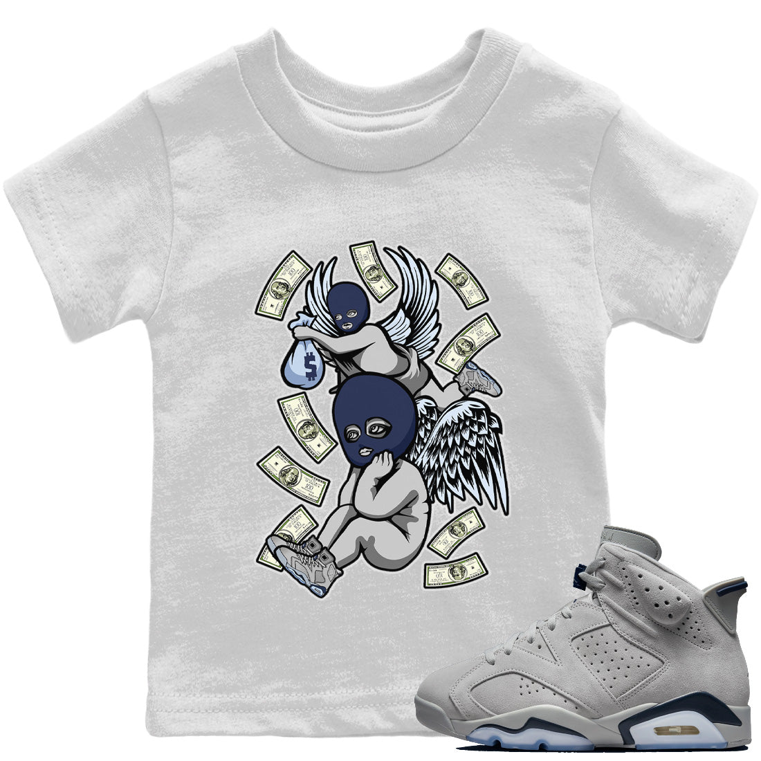 Hustle Angels Kids Tops - Air Jordan 6 Georgetown