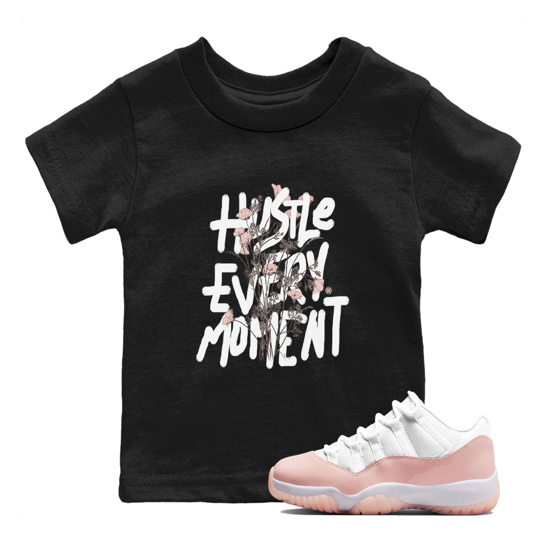 Hustle Every Moment snkmatch Tees Kids - Air Jordan 11 Legend Pink