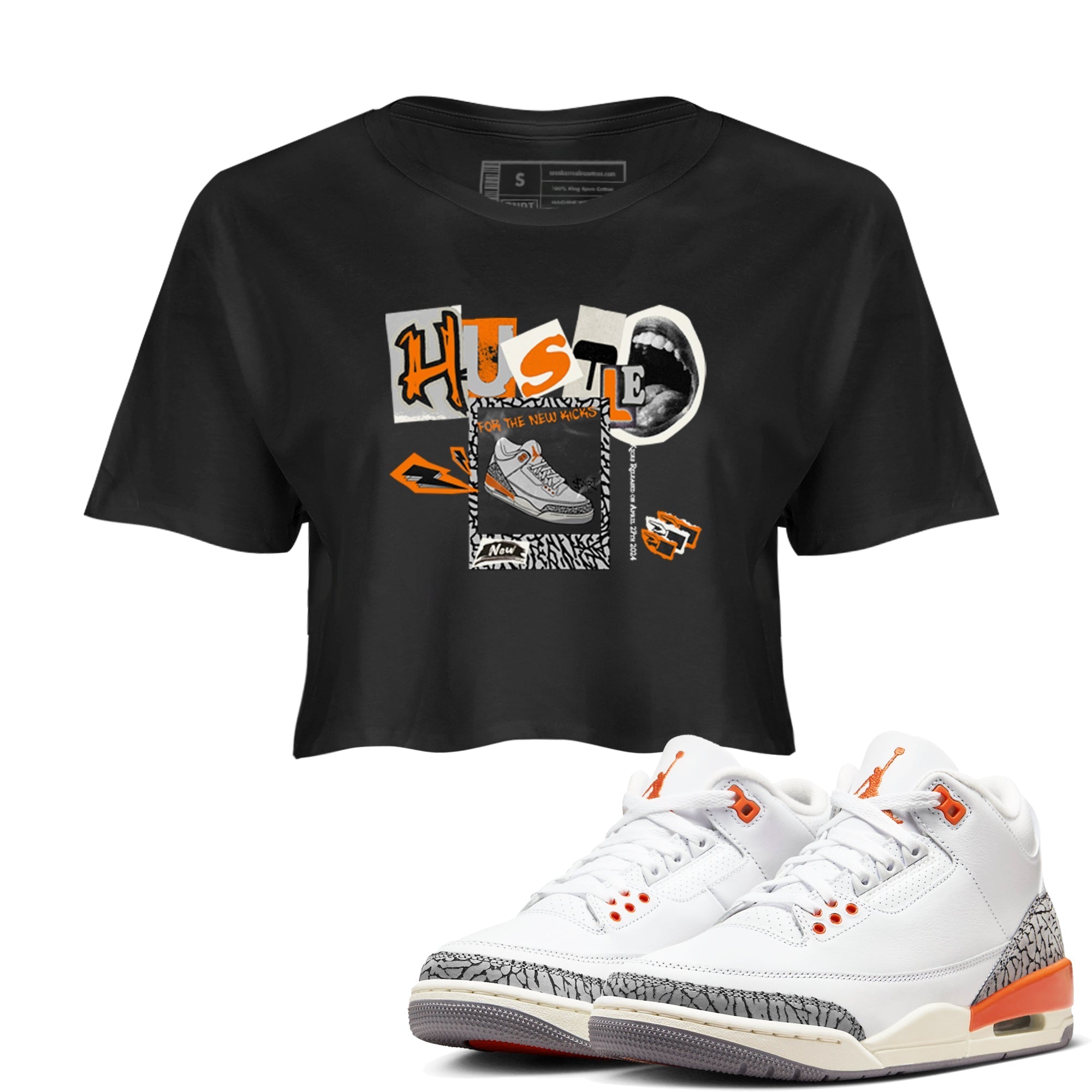 Hustle For The New Kicks snkmatch Women's Top - Air Jordan 3 Georgia Peach