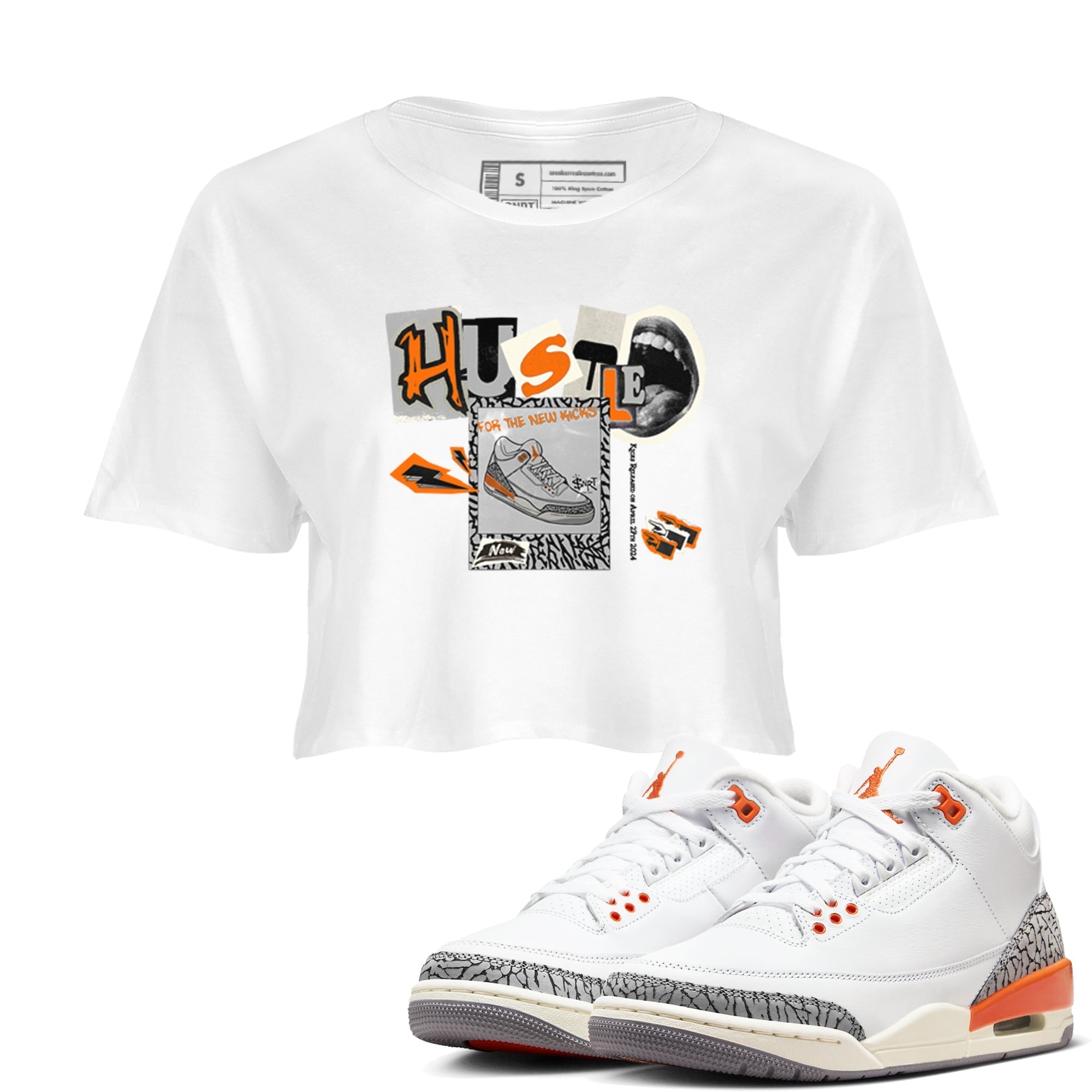 Hustle For The New Kicks snkmatch Women's Top - Air Jordan 3 Georgia Peach