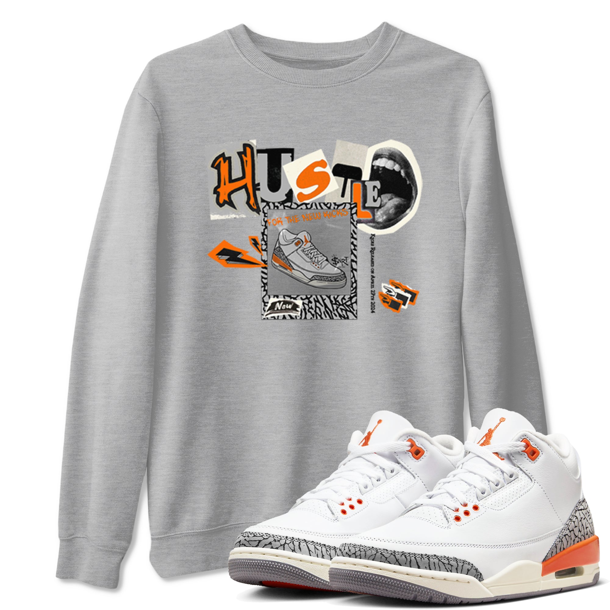 Hustle For The New Kicks snkmatch Tees - Air Jordan 3 Georgia Peach