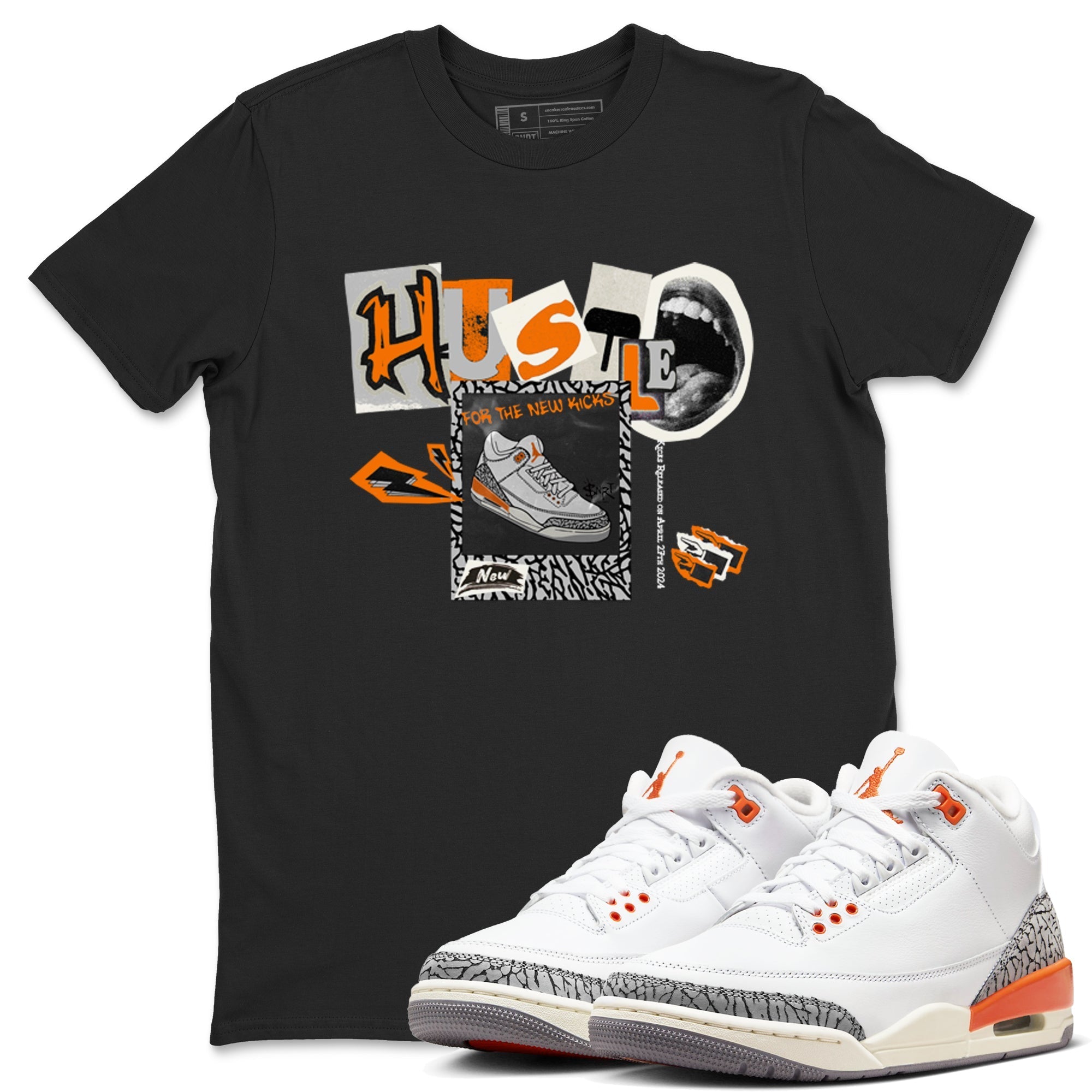 Hustle For The New Kicks snkmatch Tees - Air Jordan 3 Georgia Peach