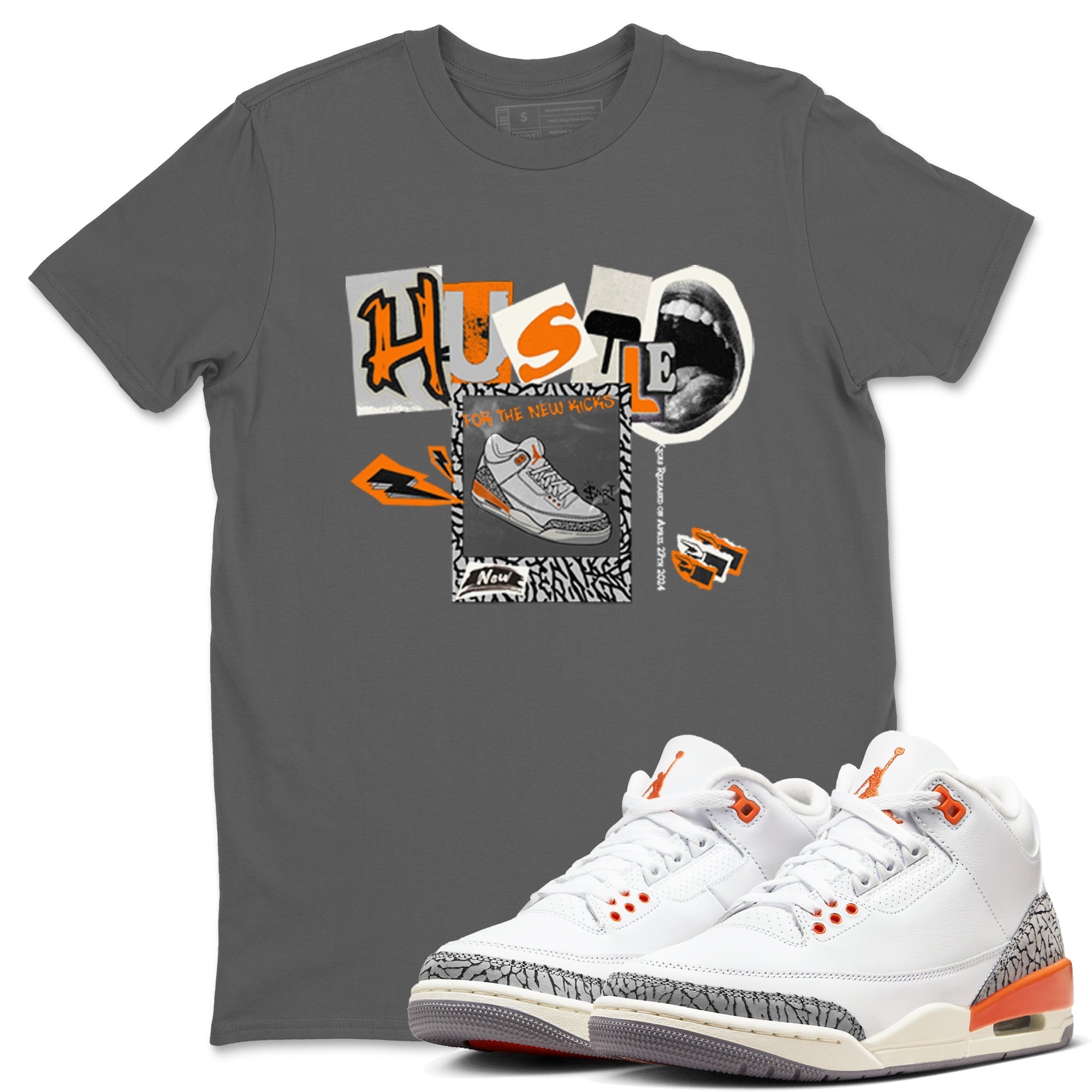 Hustle For The New Kicks snkmatch Tees - Air Jordan 3 Georgia Peach