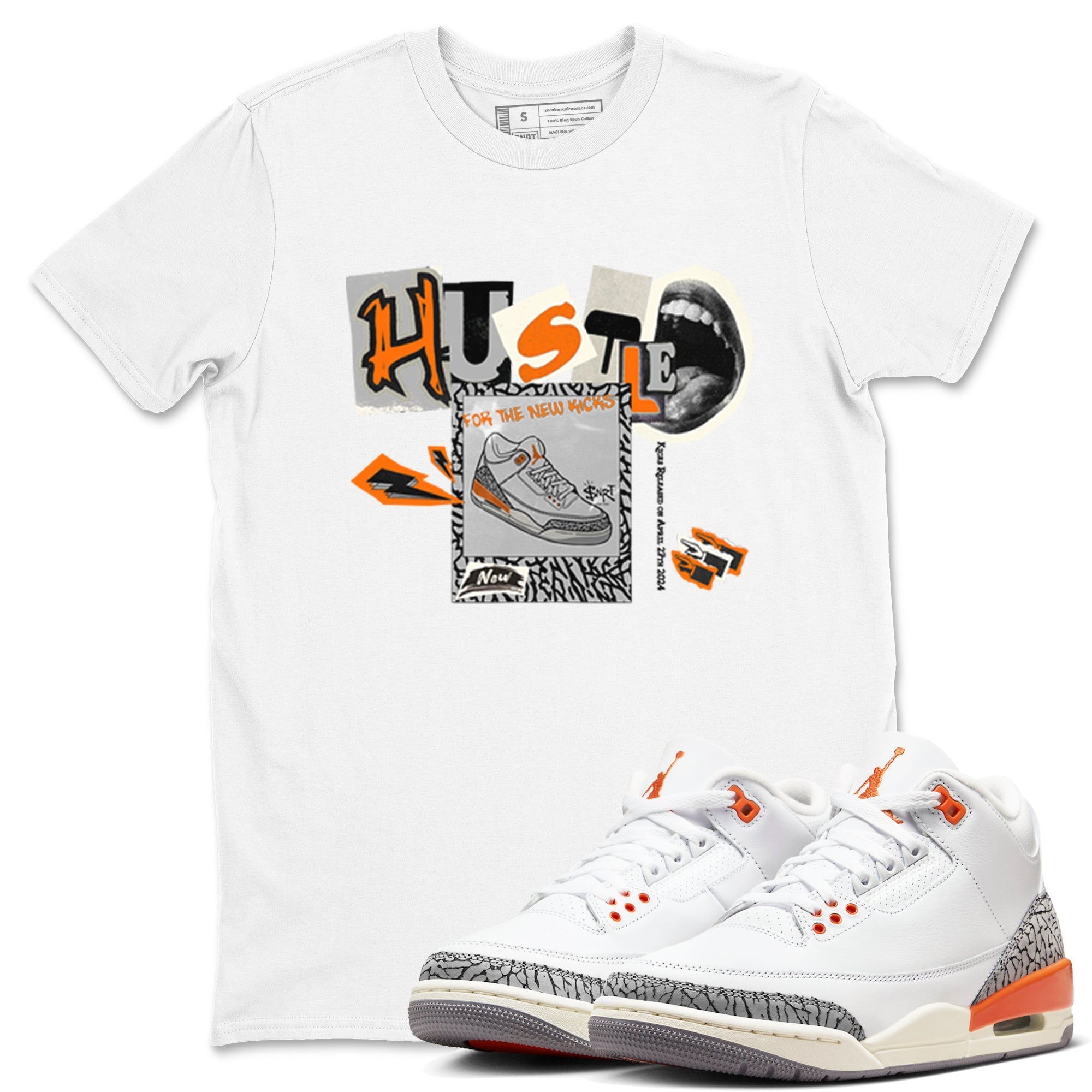 Hustle For The New Kicks snkmatch Tees - Air Jordan 3 Georgia Peach