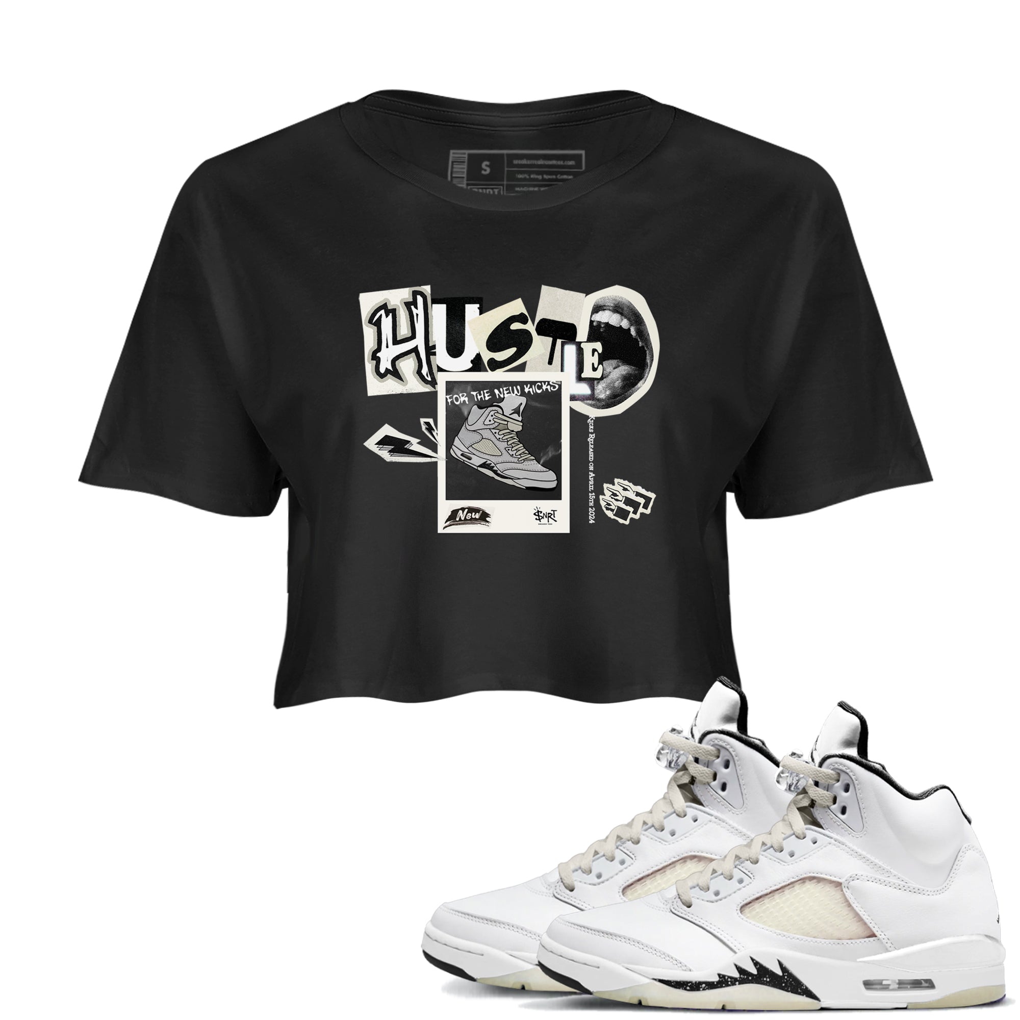 Hustle For The New Kicks snkmatch Women's Top - Air Jordan 5 Sail