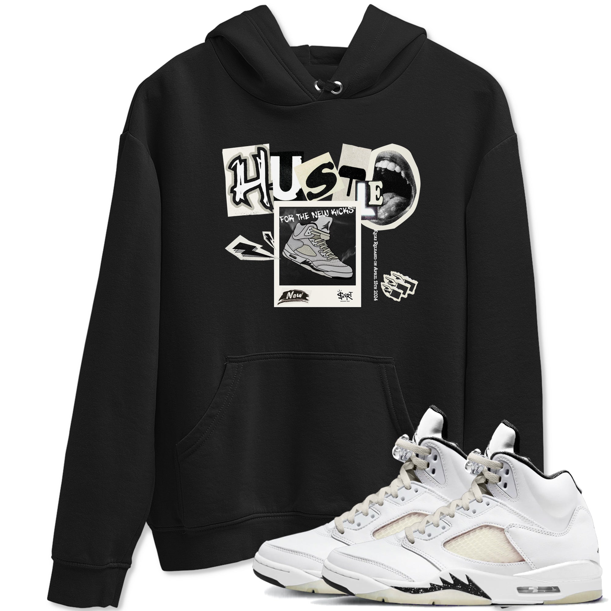 Hustle For The New Kicks snkmatch Tees - Air Jordan 5 Sail