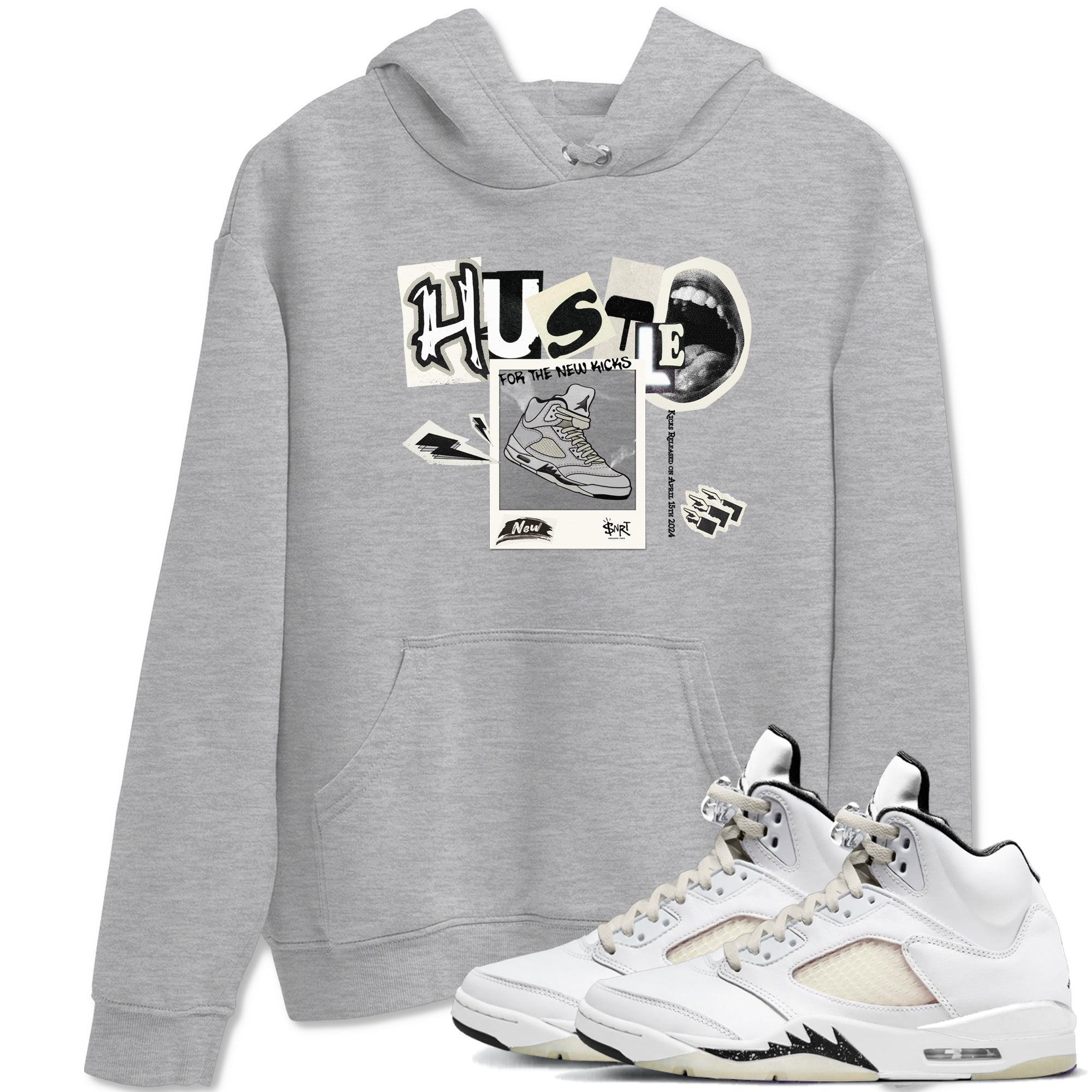 Hustle For The New Kicks snkmatch Tees - Air Jordan 5 Sail