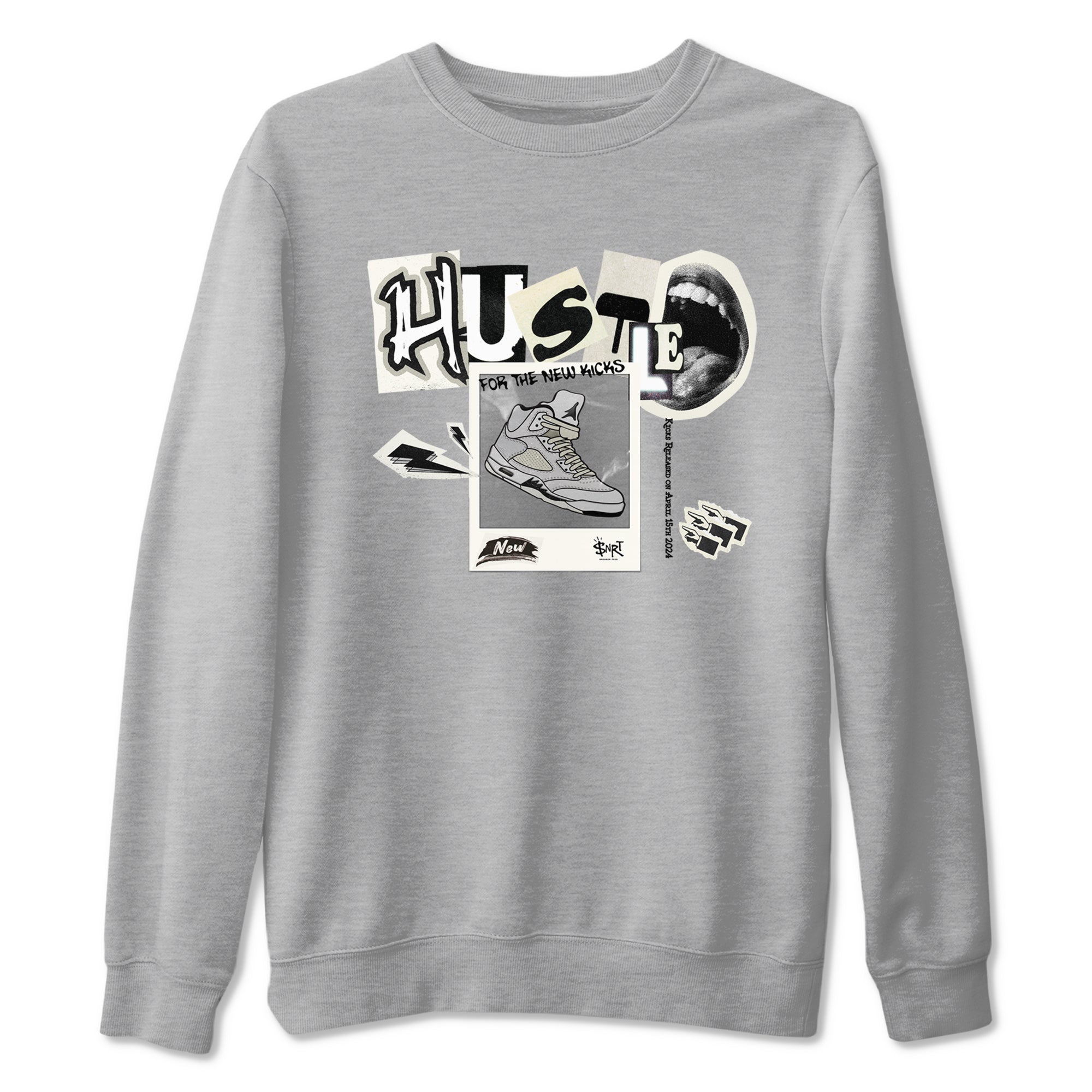 Hustle For The New Kicks snkmatch Tees - Air Jordan 5 Sail