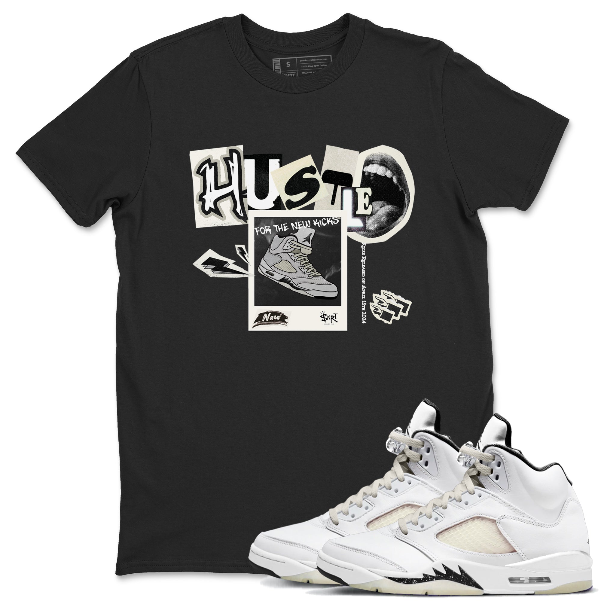 Hustle For The New Kicks snkmatch Tees - Air Jordan 5 Sail