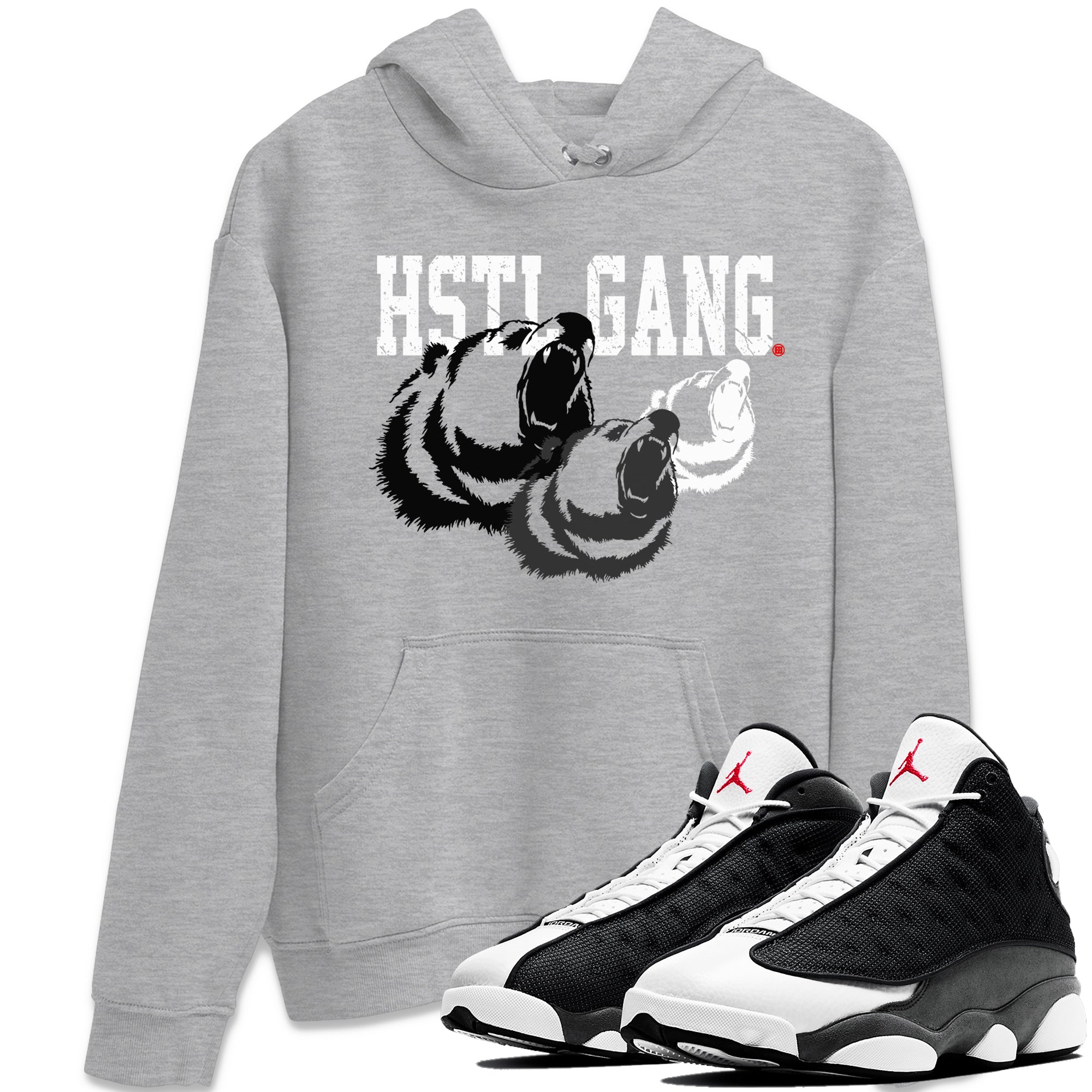 Hustle Gang Unisex Tops - Air Jordan 13 Black Flint