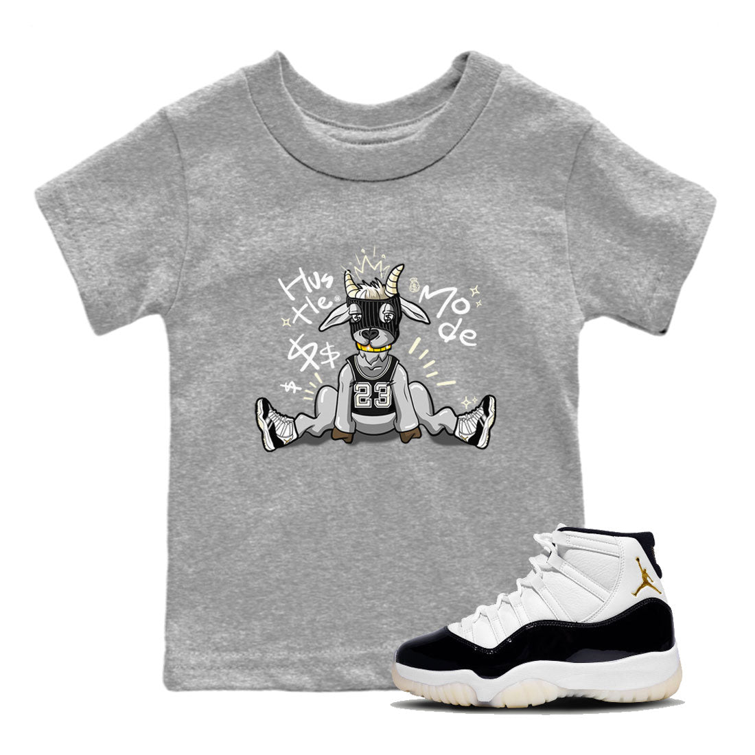 Hustle Goat snkmatch Tee Kids - Air Jordan 11 Gratitude
