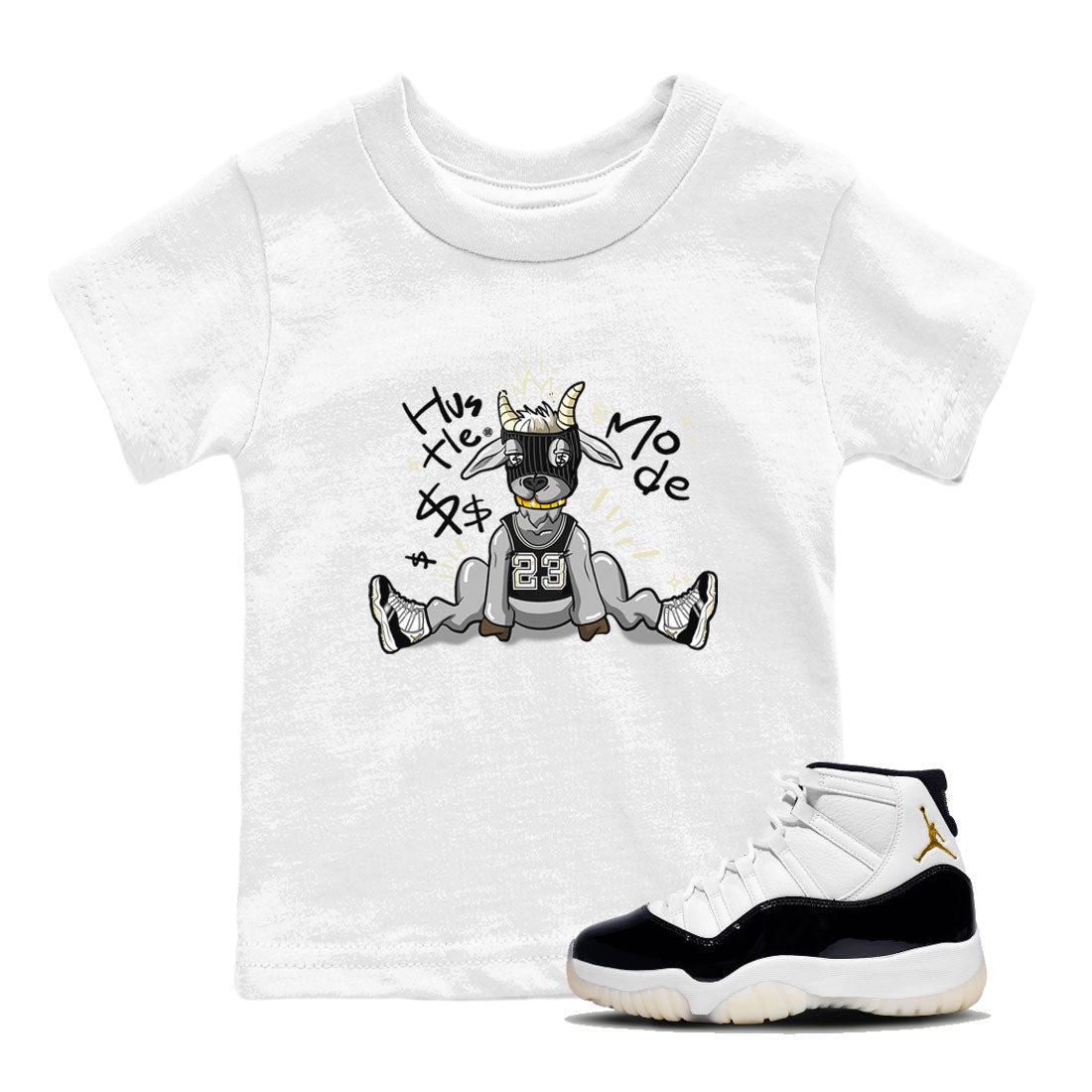 Hustle Goat snkmatch Tee Kids - Air Jordan 11 Gratitude