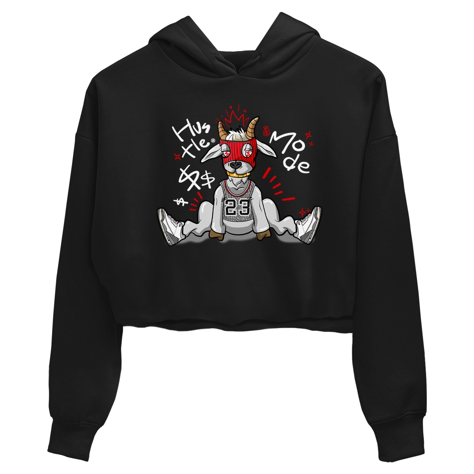 Hustle Goat snkmatch Women's Top - Air Jordan 3 Cement Grey