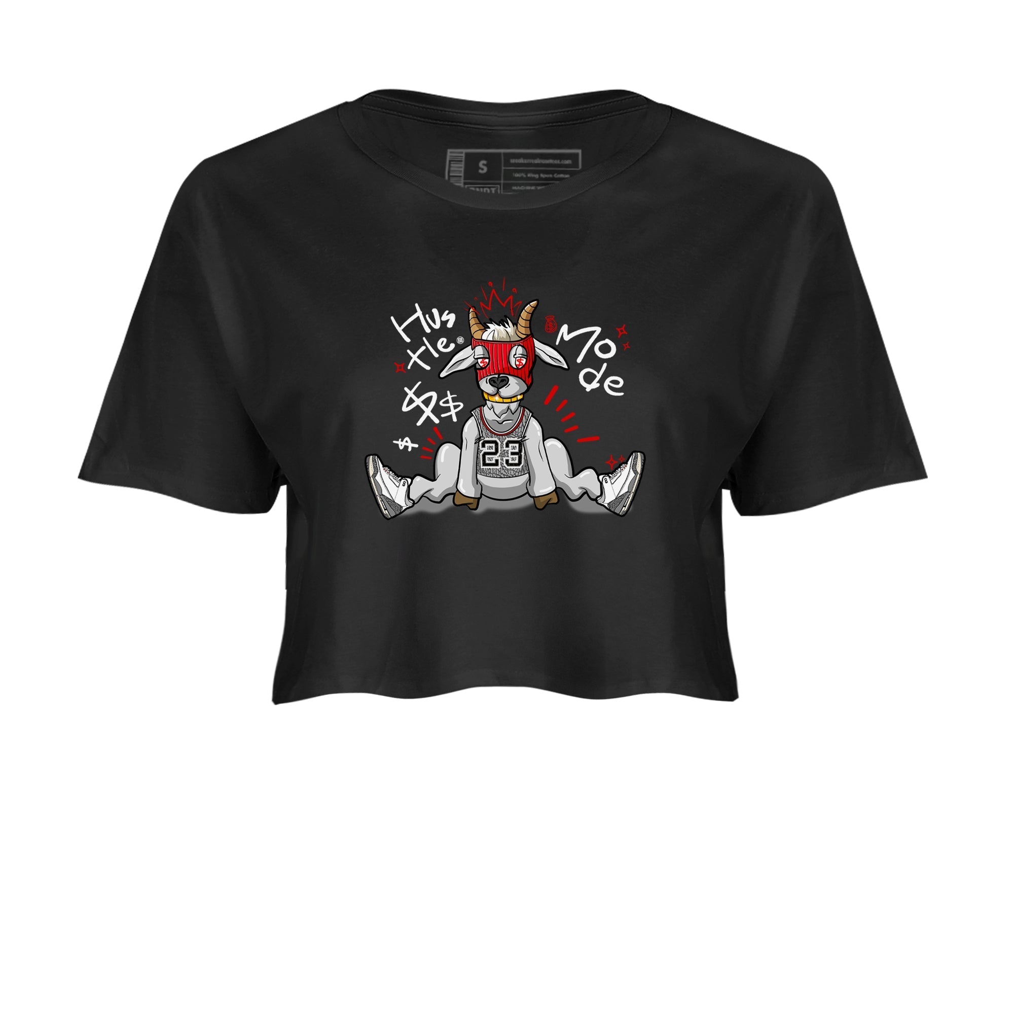 Hustle Goat snkmatch Women's Top - Air Jordan 3 Cement Grey