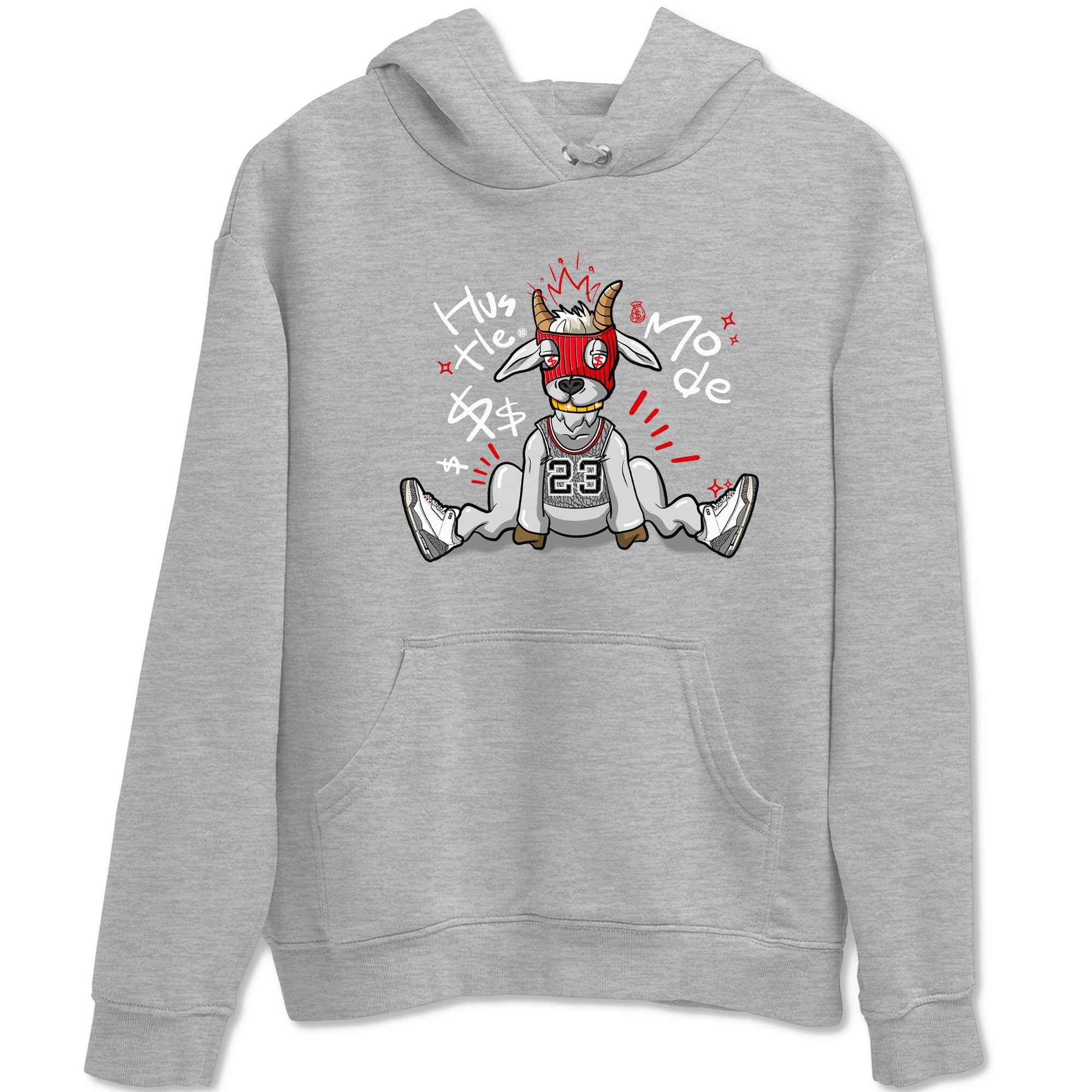 Hustle Goat snkmatch Tees - Air Jordan 3 Cement Grey
