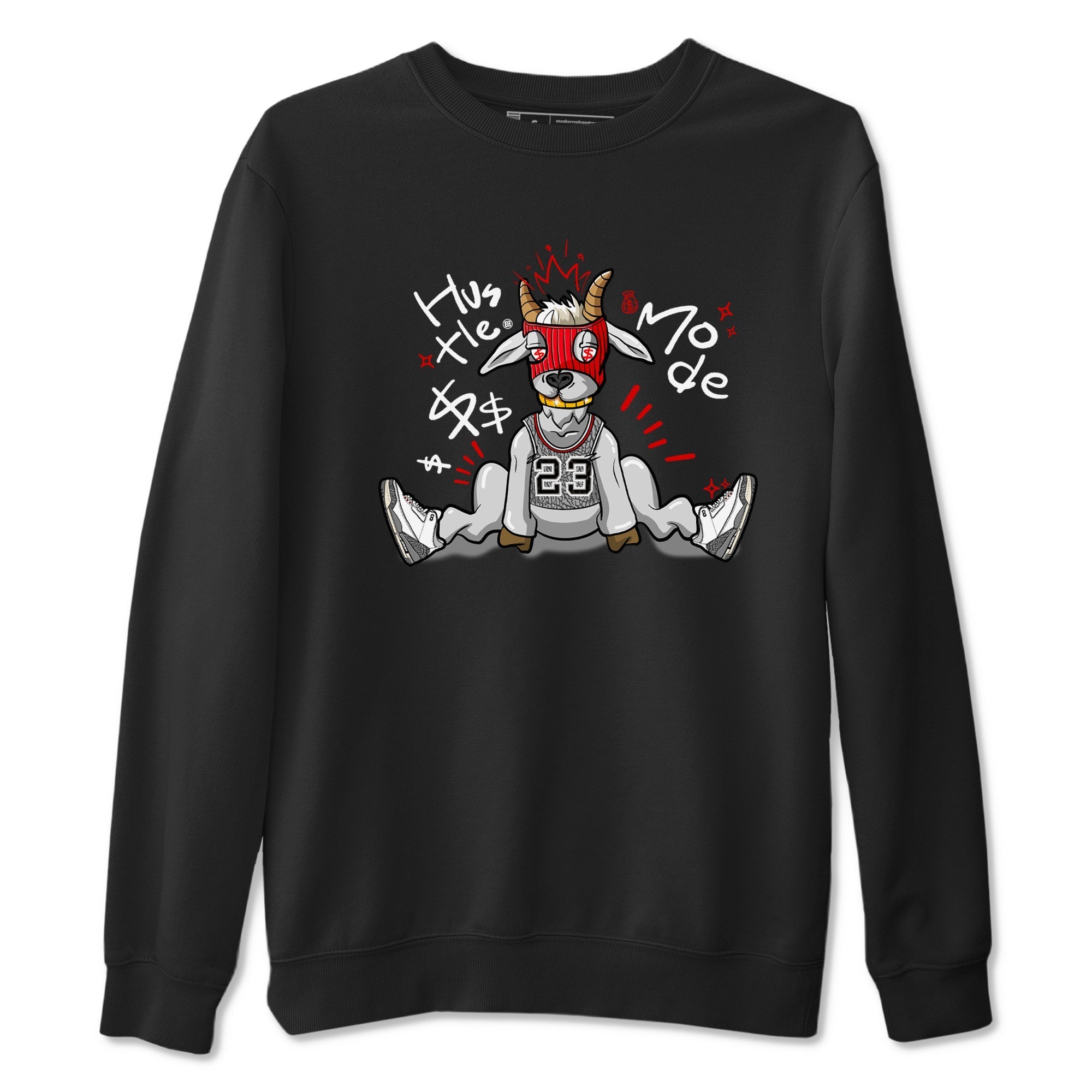 Hustle Goat snkmatch Tees - Air Jordan 3 Cement Grey