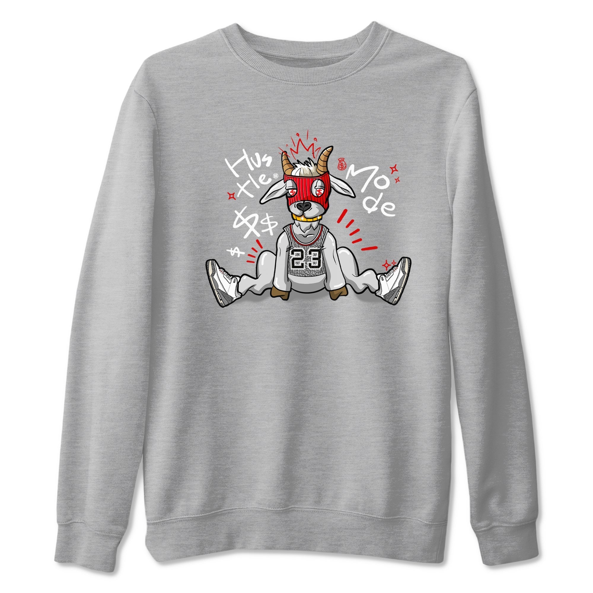 Hustle Goat snkmatch Tees - Air Jordan 3 Cement Grey